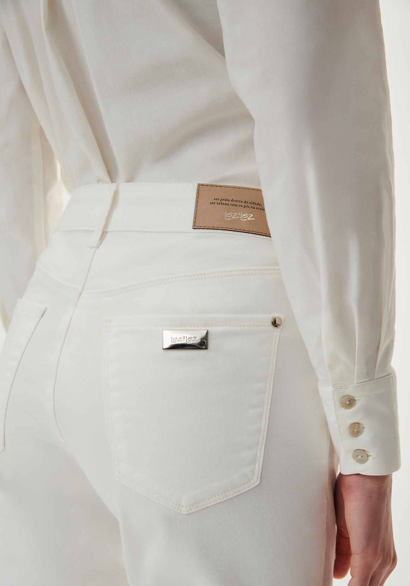 Cal&ccedil;a Sarja Skinny Cropped Off-White Bordada, , large.