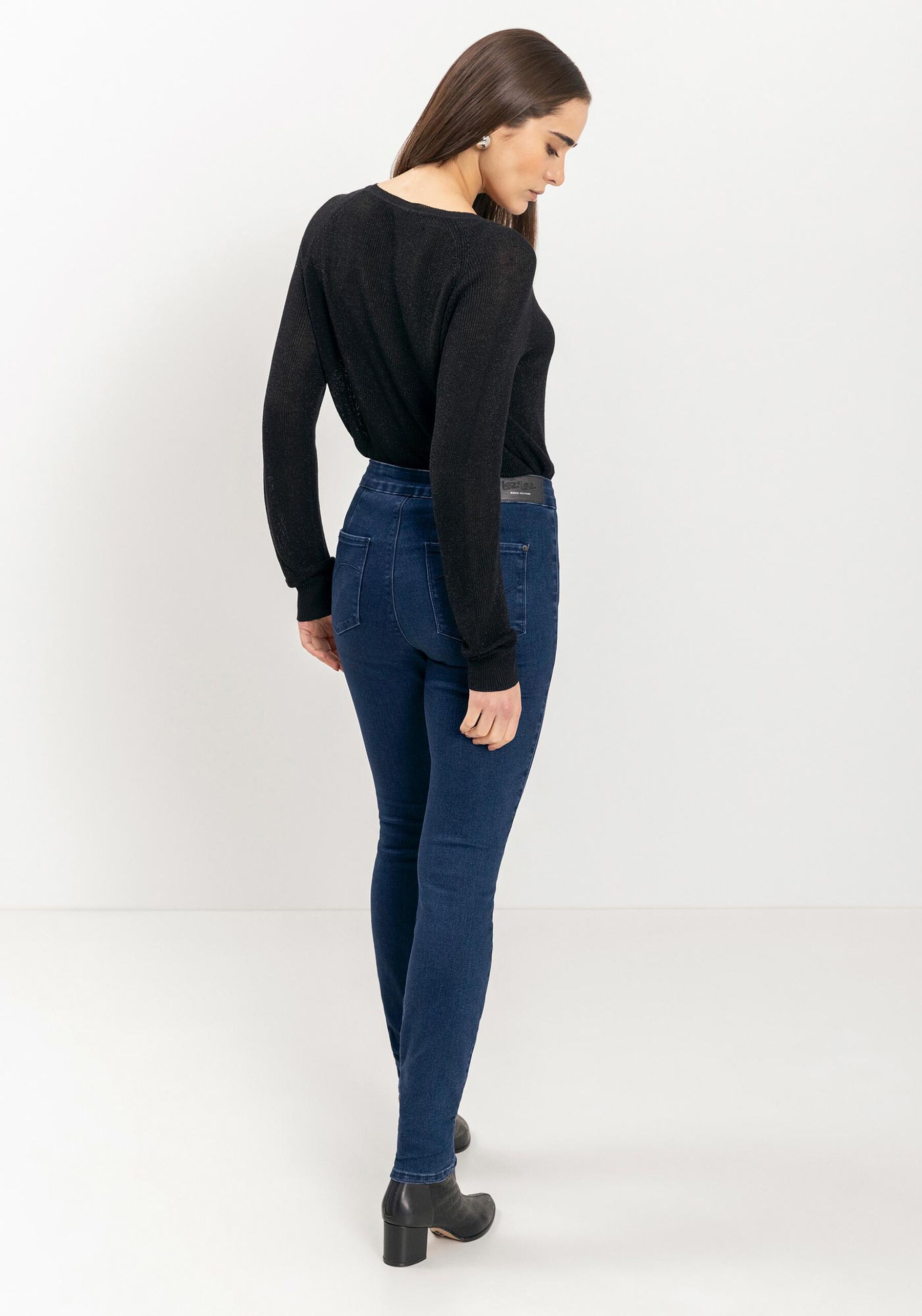 Calça Jeans Jegging Básica Com Cintura Alta, JEANS. Calça Jeans Jegging Básica Com Cintura Alta, JEANS, large.