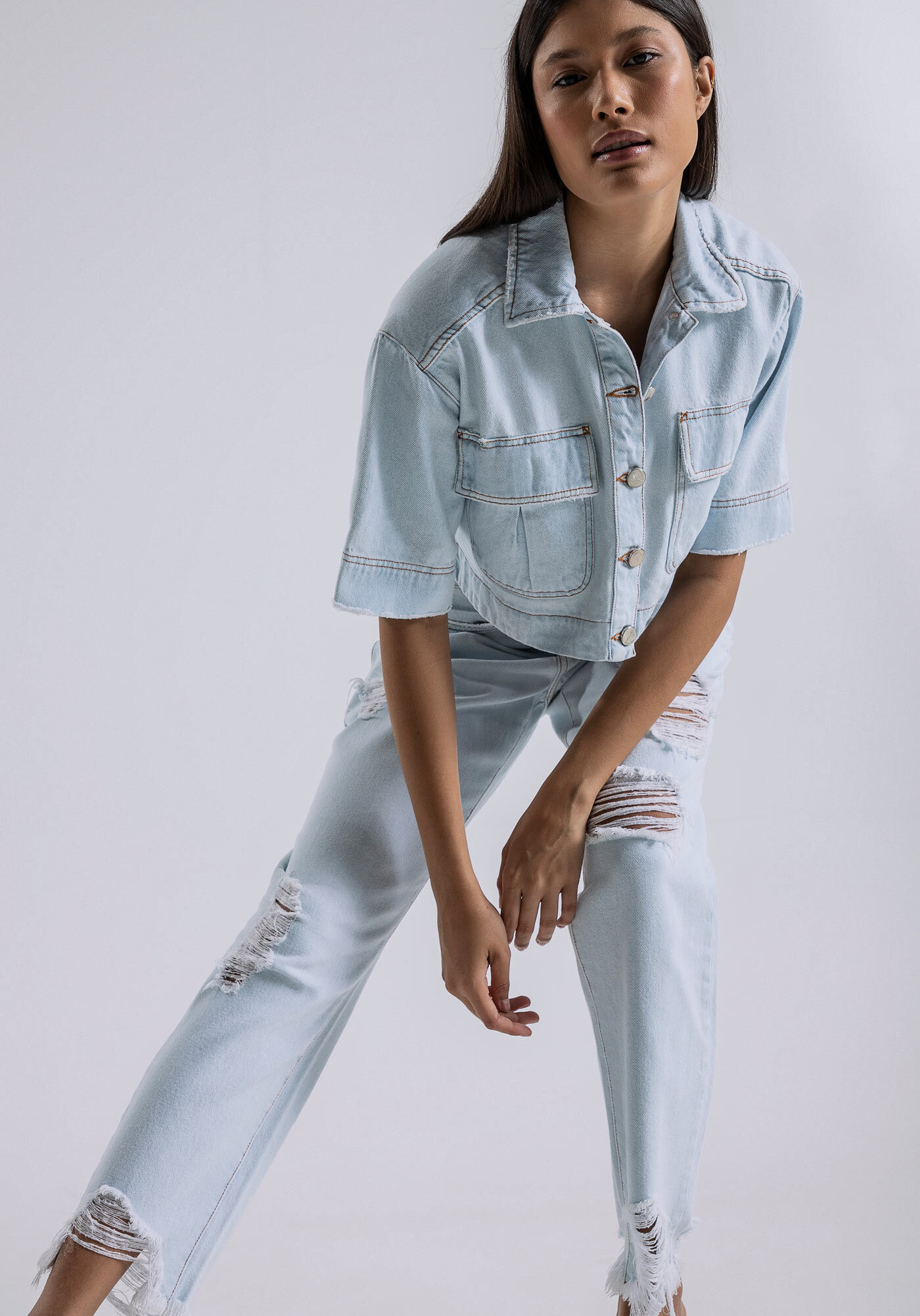 Cal&ccedil;a Jeans Mom Destroyed, JEANS, large.