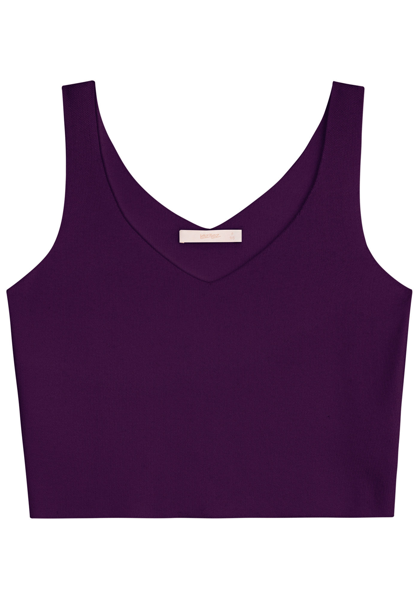 Blusa Cropped em Tric&ocirc; Basic, , large.