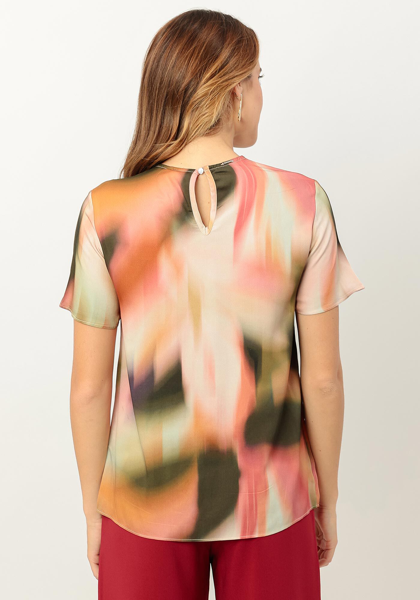 Blusa Manga Curta Estampada, , large.