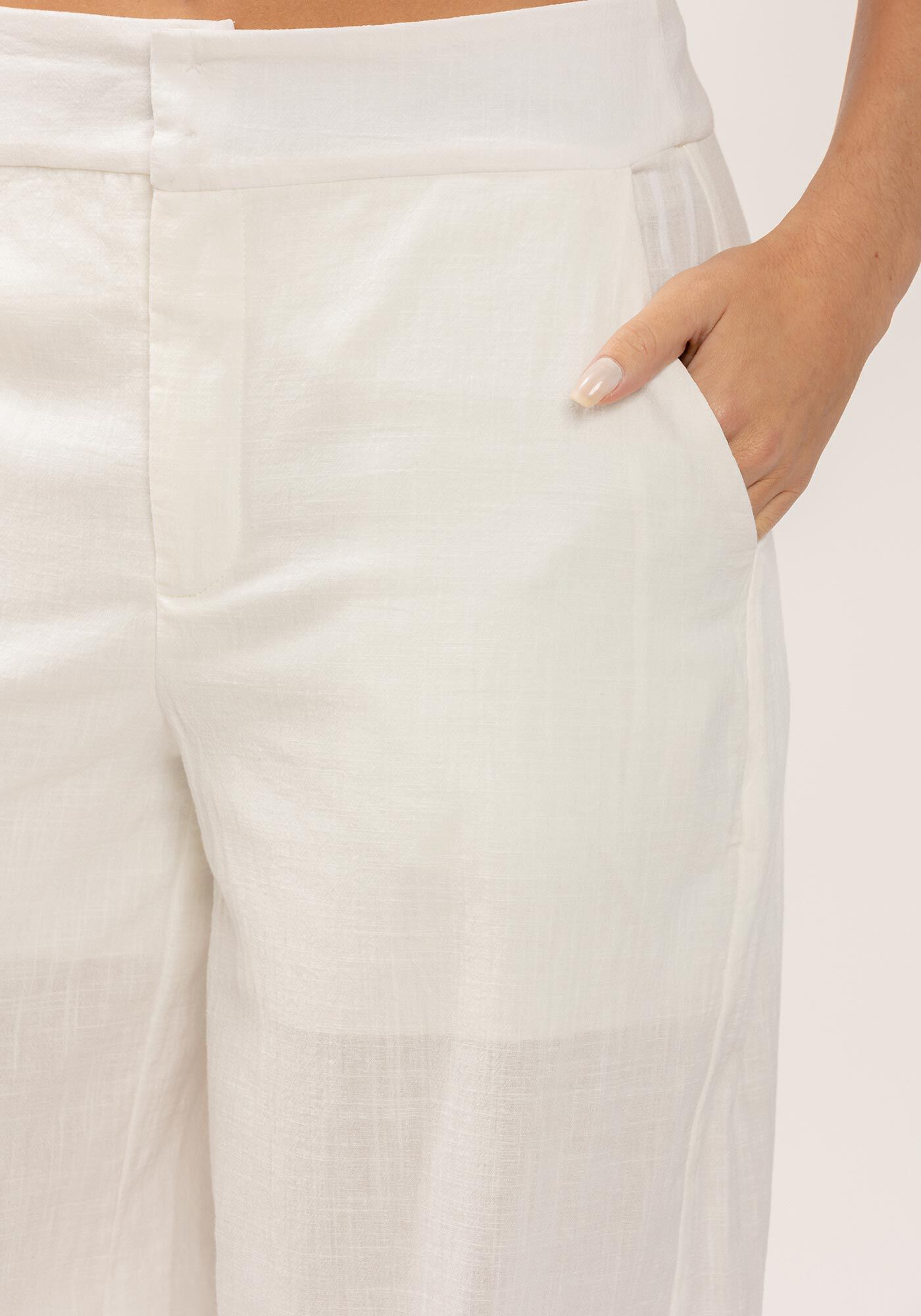 Cal&ccedil;a Reta Alfaiataria com Cintura M&eacute;dia, , large.