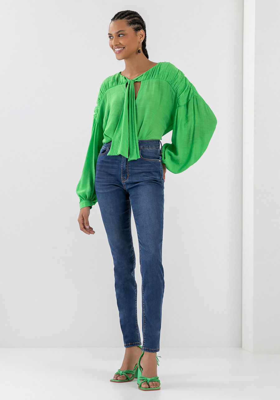 Calça Jeans Skinny Super Alta Every Day, JEANS. Calça Jeans Skinny Super Alta Every Day, JEANS, large.