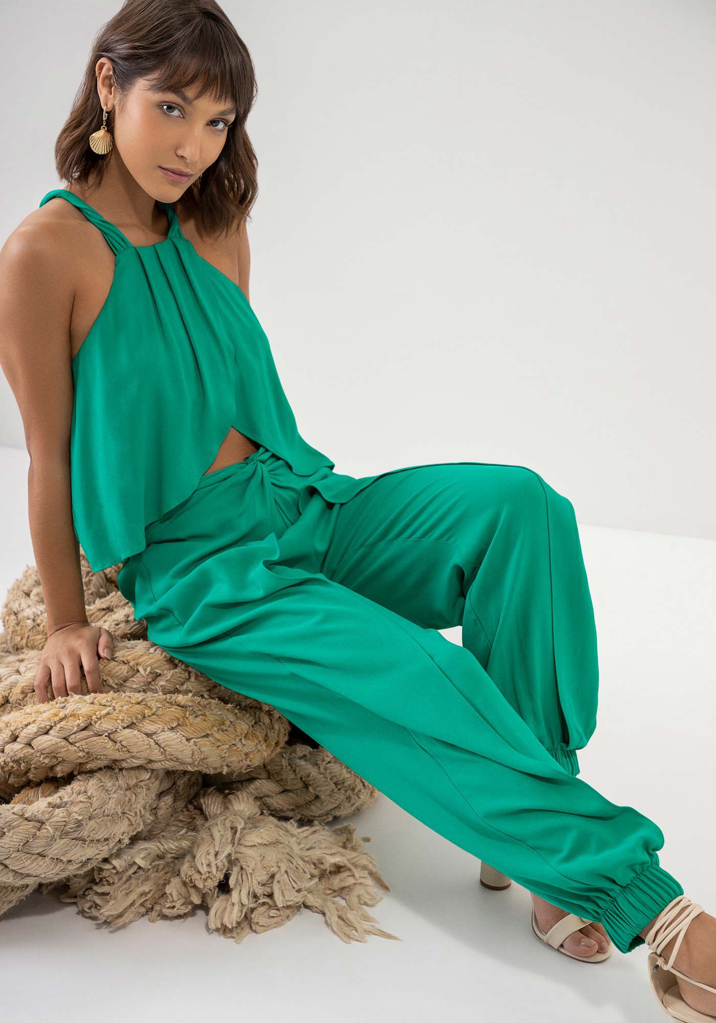 Cal&ccedil;a Sarong em Crepe com Tor&ccedil;&atilde;o Cintura, , large.