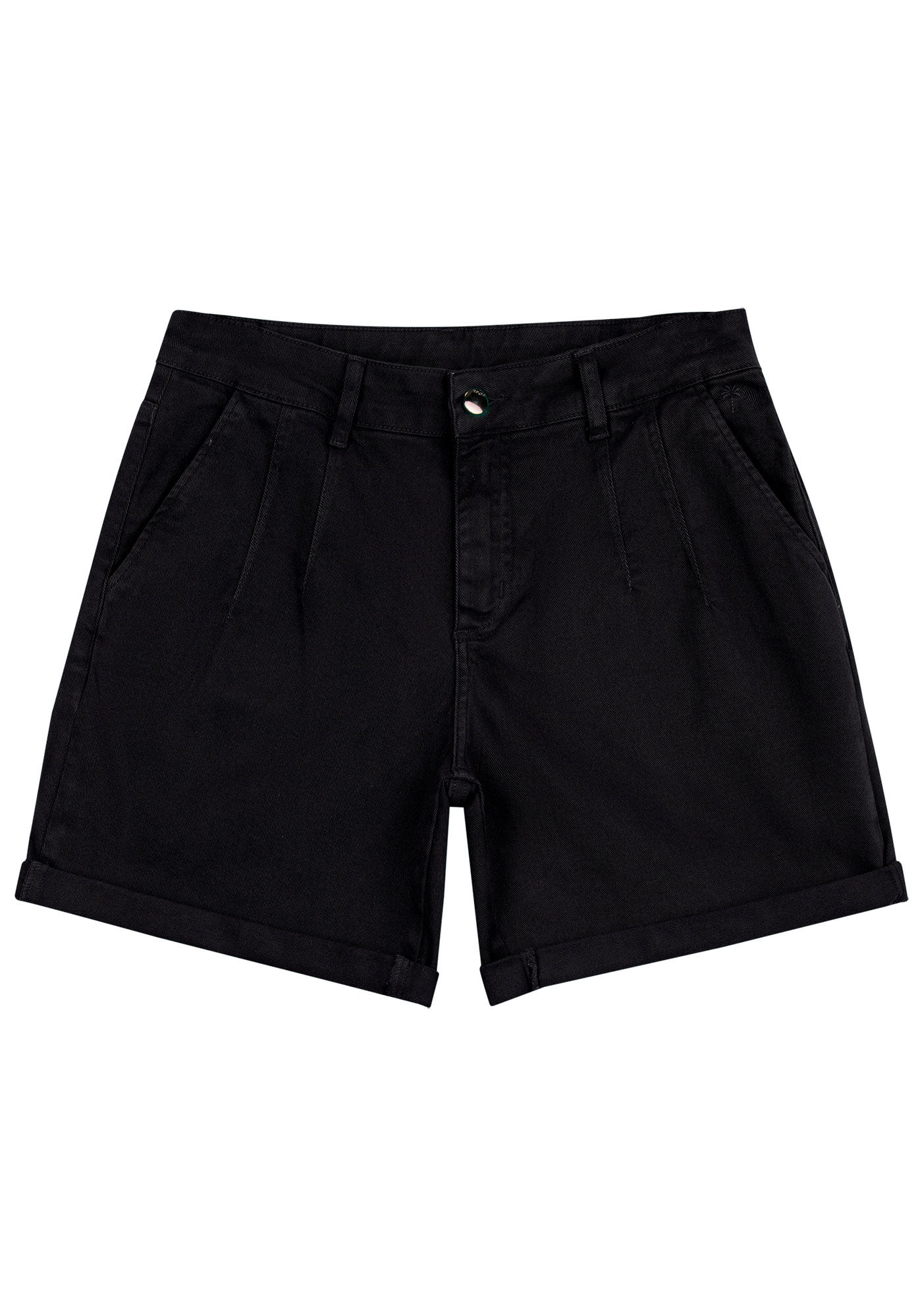 Bermuda Sarja Boyfriend Alfaiataria, PRETO REATIVO, large.