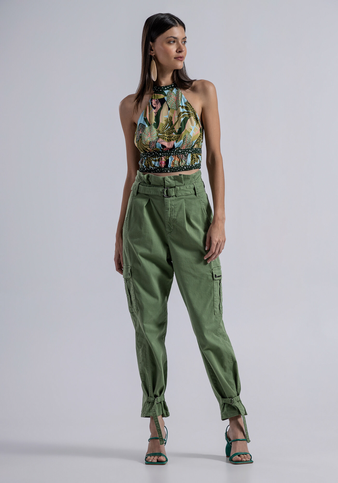 Blusa Cava Americana em Viscose com Franzidos, , large.