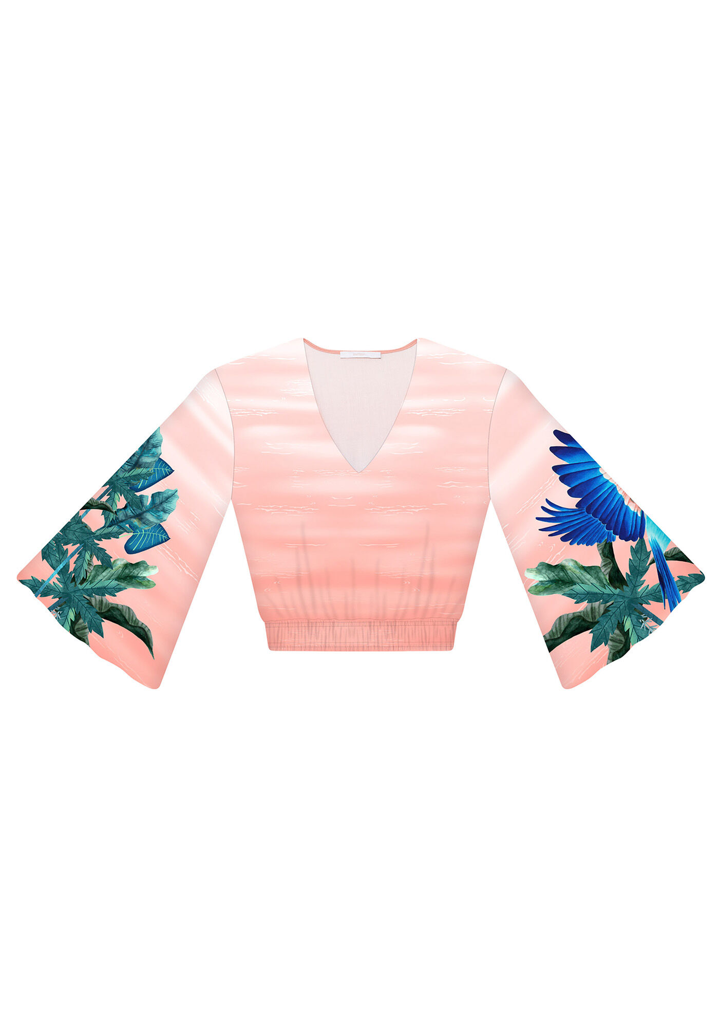 Blusa Cropped Tecido Rayon Bali, , large.