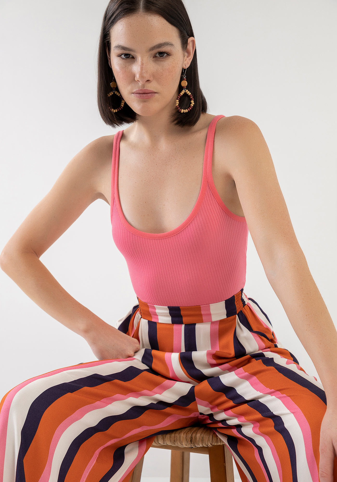 Blusa Canelada B&aacute;sica com Al&ccedil;as, , large.