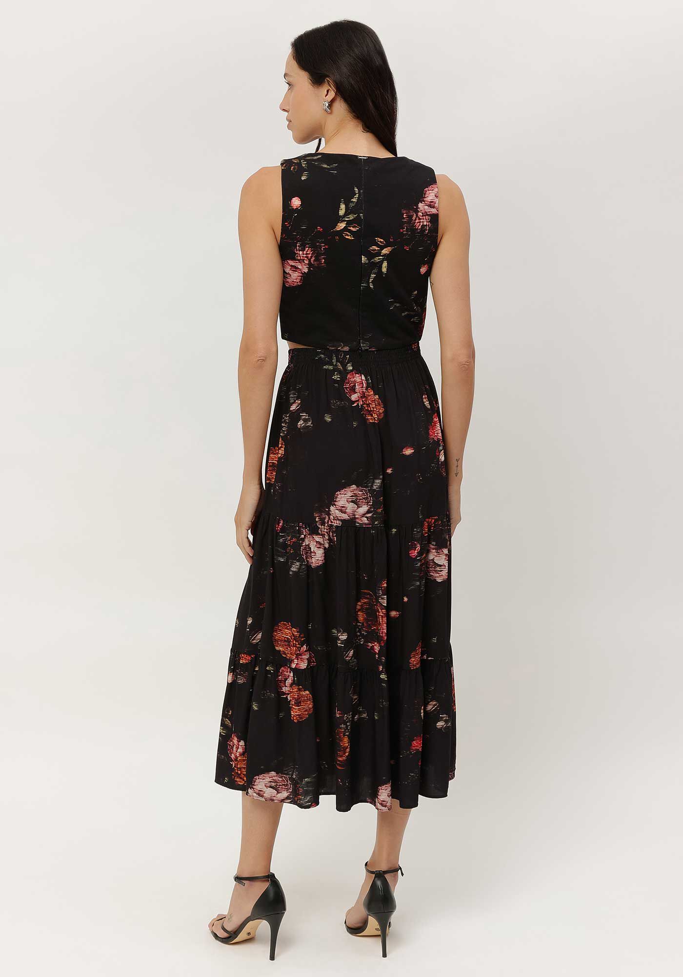 Blusa Corset em Moletom Floral, VIENA, large.