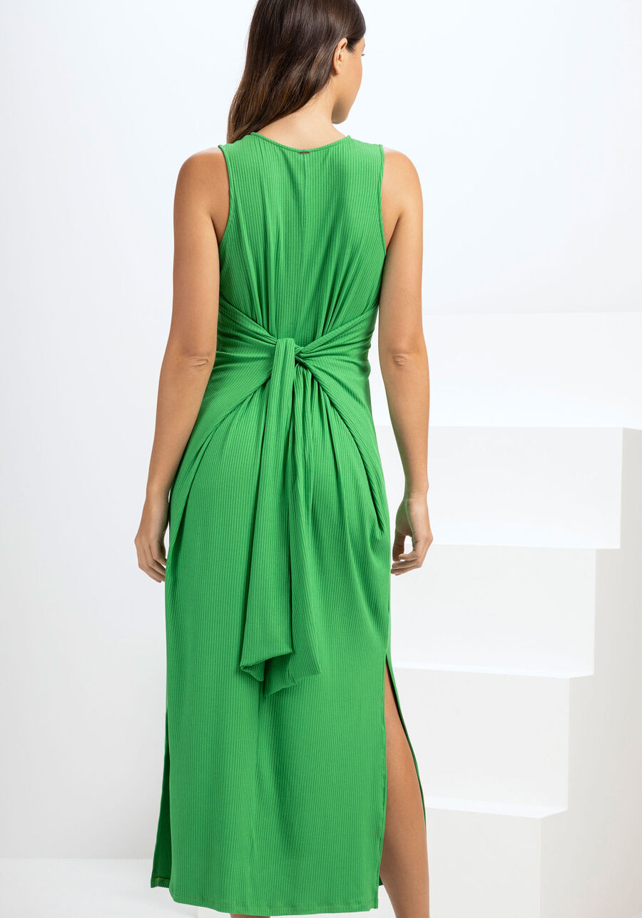 Vestido Midi Estampado em Malha com Amarração, VERDE GREEN FLAG. Vestido Midi Estampado em Malha com Amarração, VERDE GREEN FLAG, large.