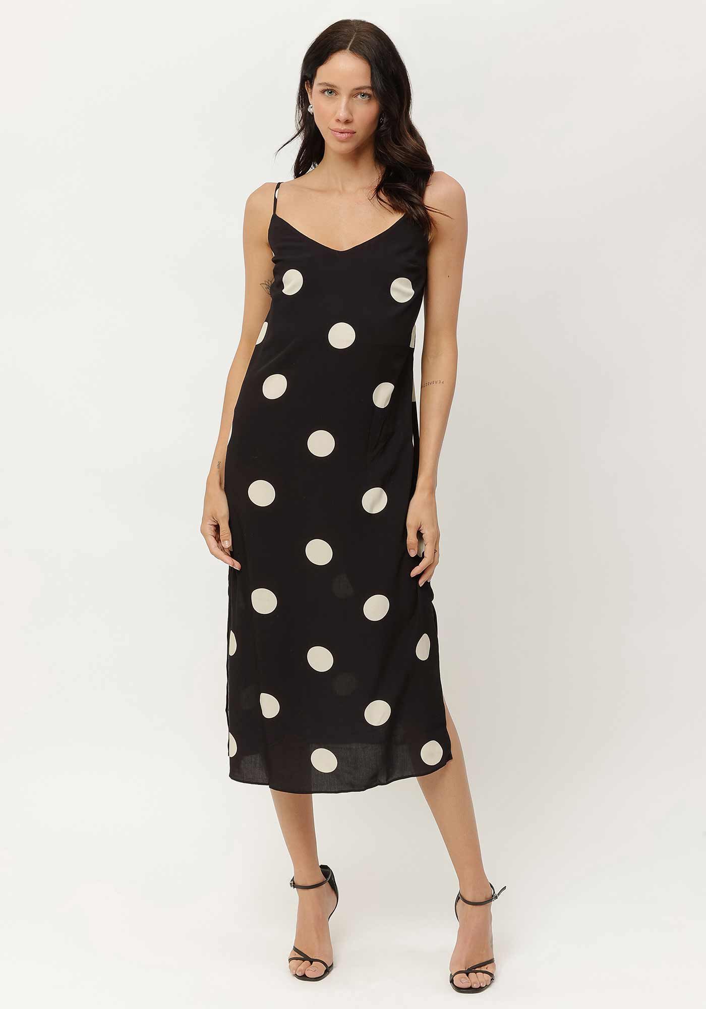 Vestido Midi Slip em Viscose Estampado, CRISTAL, large.