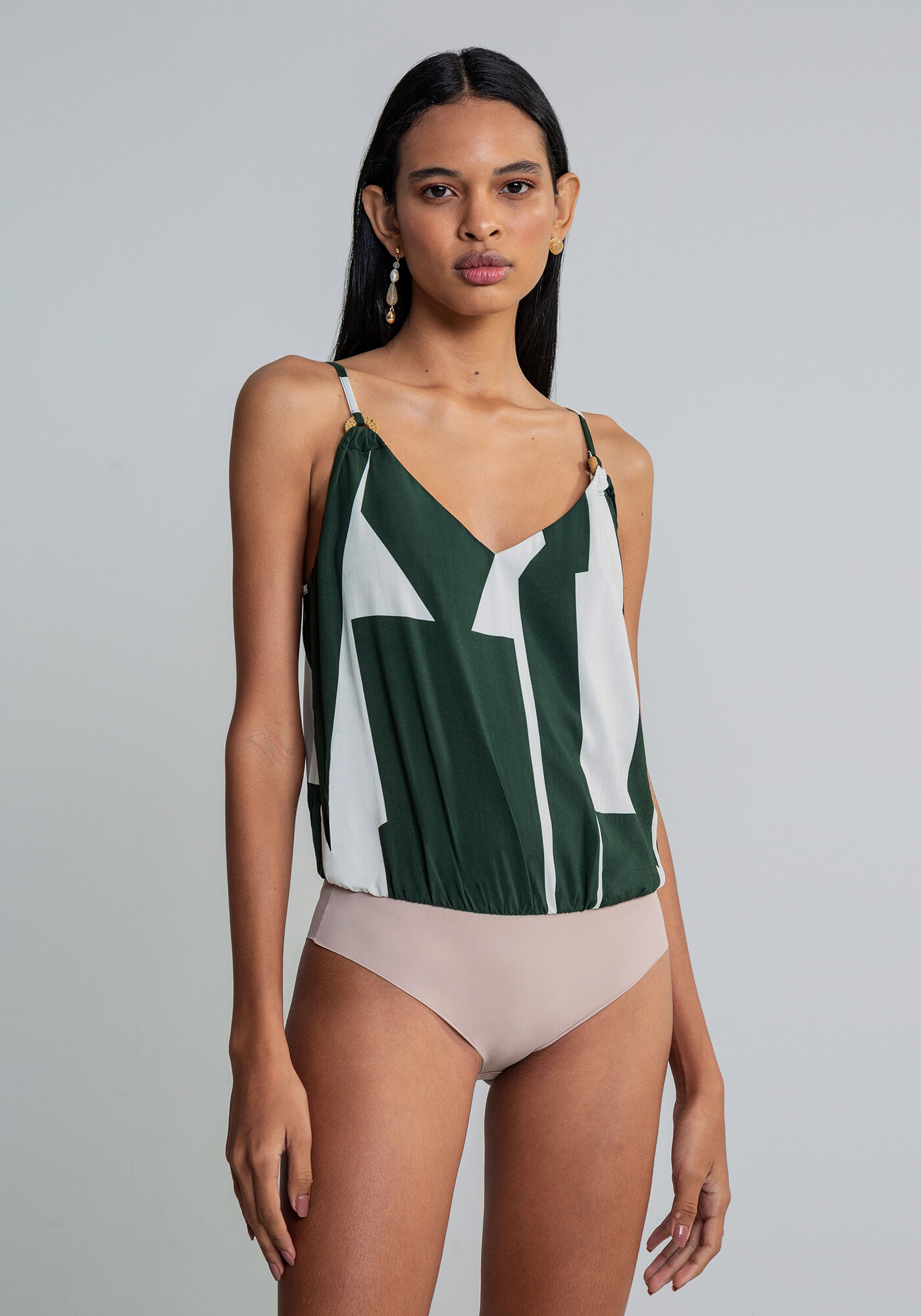 Body com Al&ccedil;as Decote V Estampa, MANGUE, large.