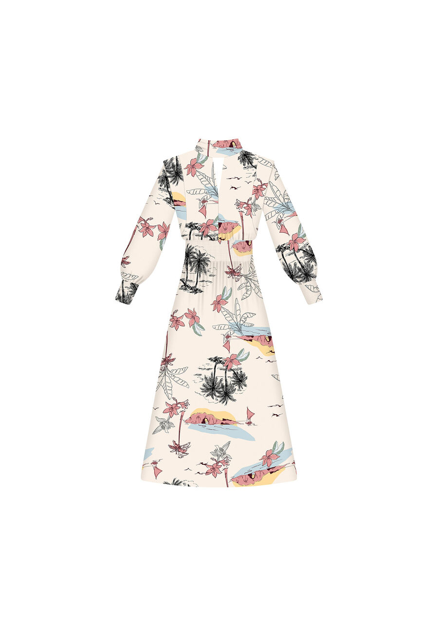 Vestido Manga Longa Mídi Gola, . Vestido Manga Longa Mídi Gola, , large.