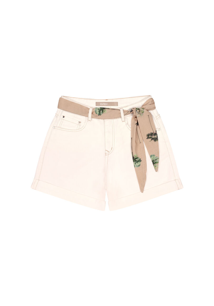 Bermuda Boyfriend Venice Cinto, OFF WHITE. Bermuda Boyfriend Venice Cinto, OFF WHITE, large.