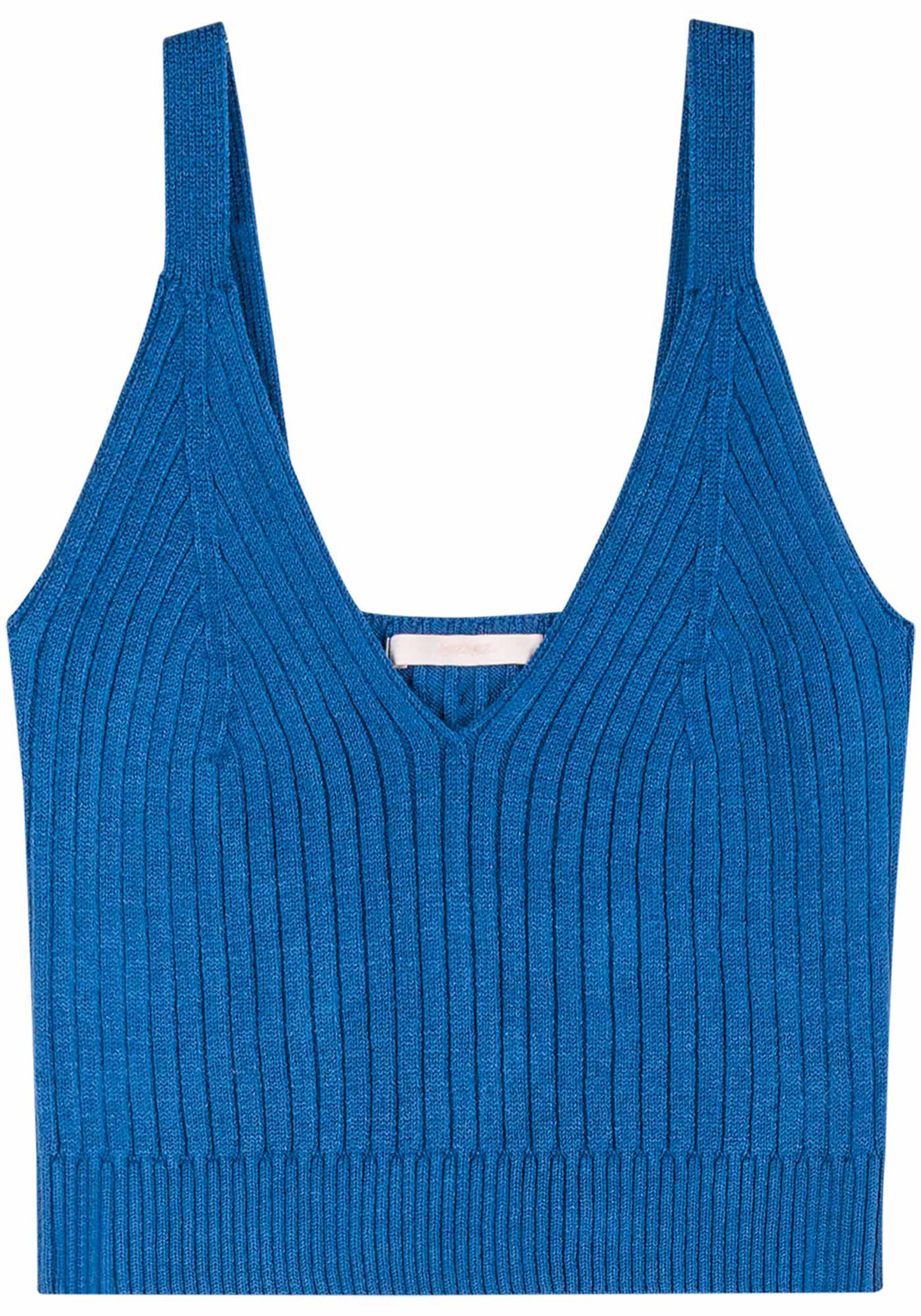 Blusa Cropped em Tricô com Decote V, . Blusa Cropped em Tricô com Decote V, , large.