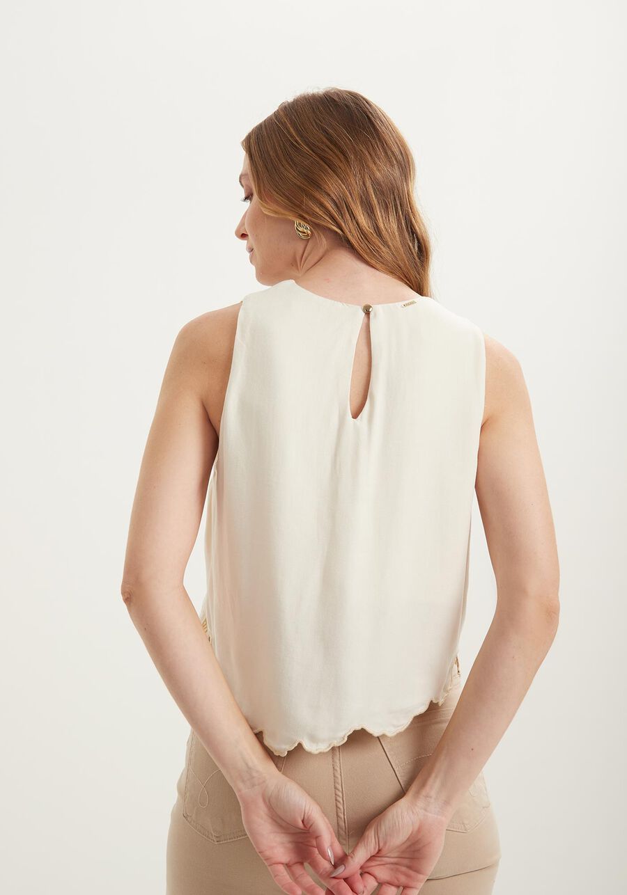 Blusa Curta Com Barra Bordada Em Viscose, . Blusa Curta Com Barra Bordada Em Viscose, , large.