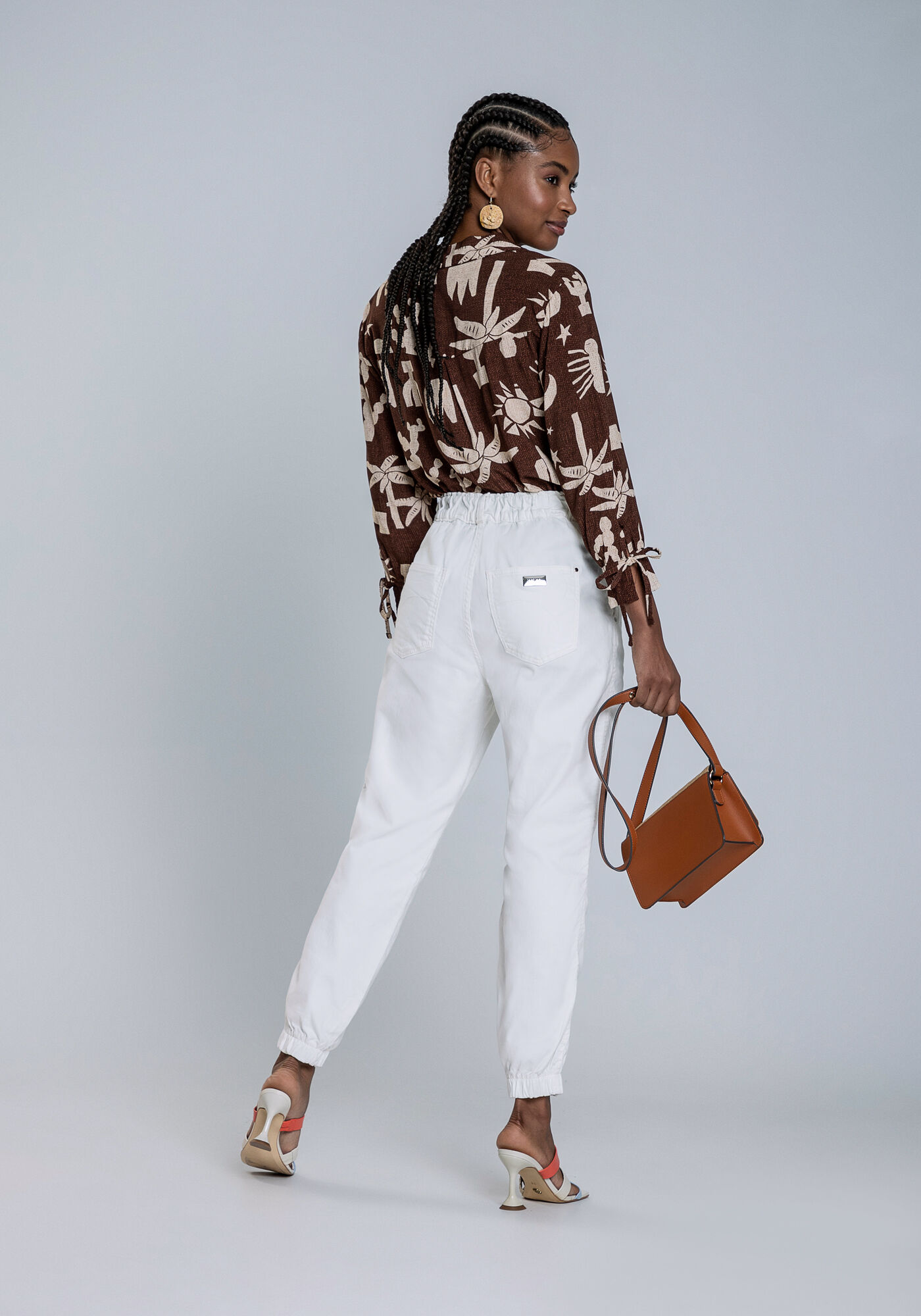 Cal&ccedil;a Sarja Jogging Cropped, BRANCO OFF WHITE, large.