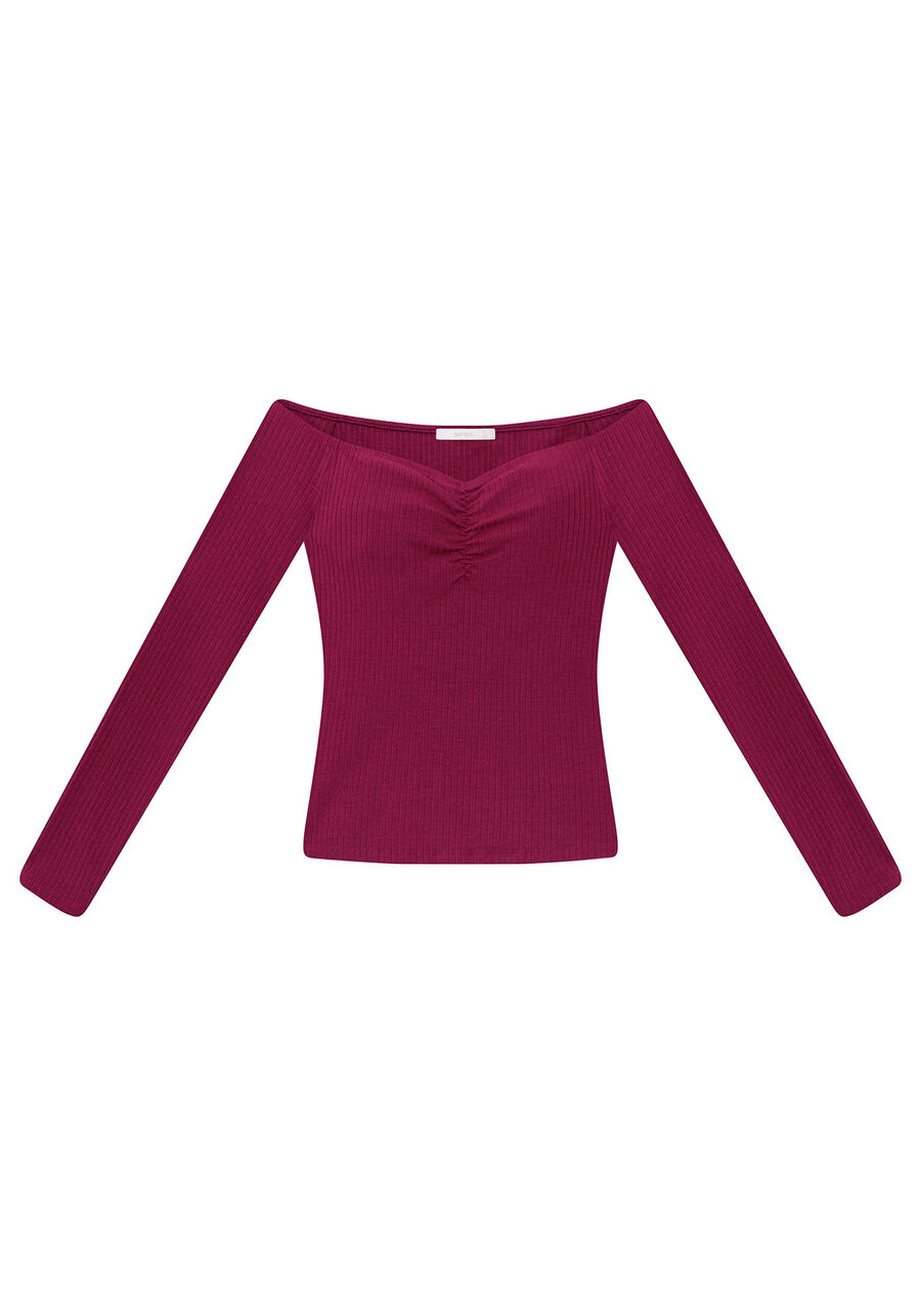 Blusa Manga Longa Ombro a Ombro, . Blusa Manga Longa Ombro a Ombro, , large.
