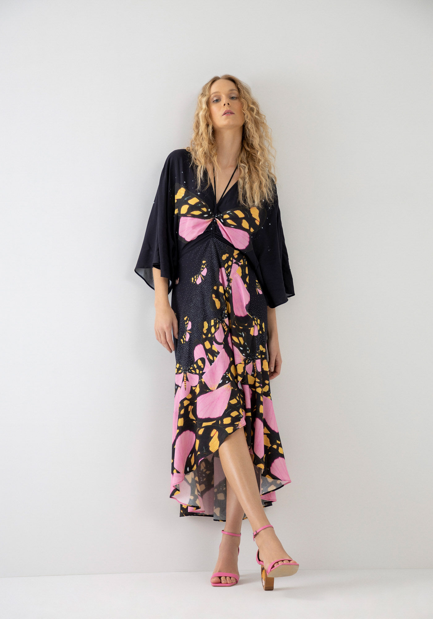 Vestido Midi em Viscose com Estampa Frut&aacute;rio, FRUTARIO, large.