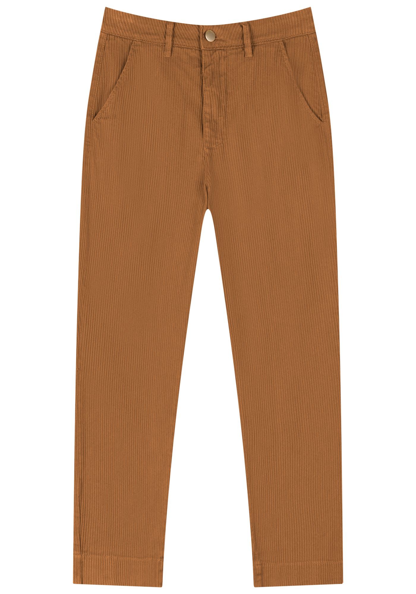 Cal&ccedil;a Slim Cotel&ecirc; Com Cintura Alta Em Sarja, , large.