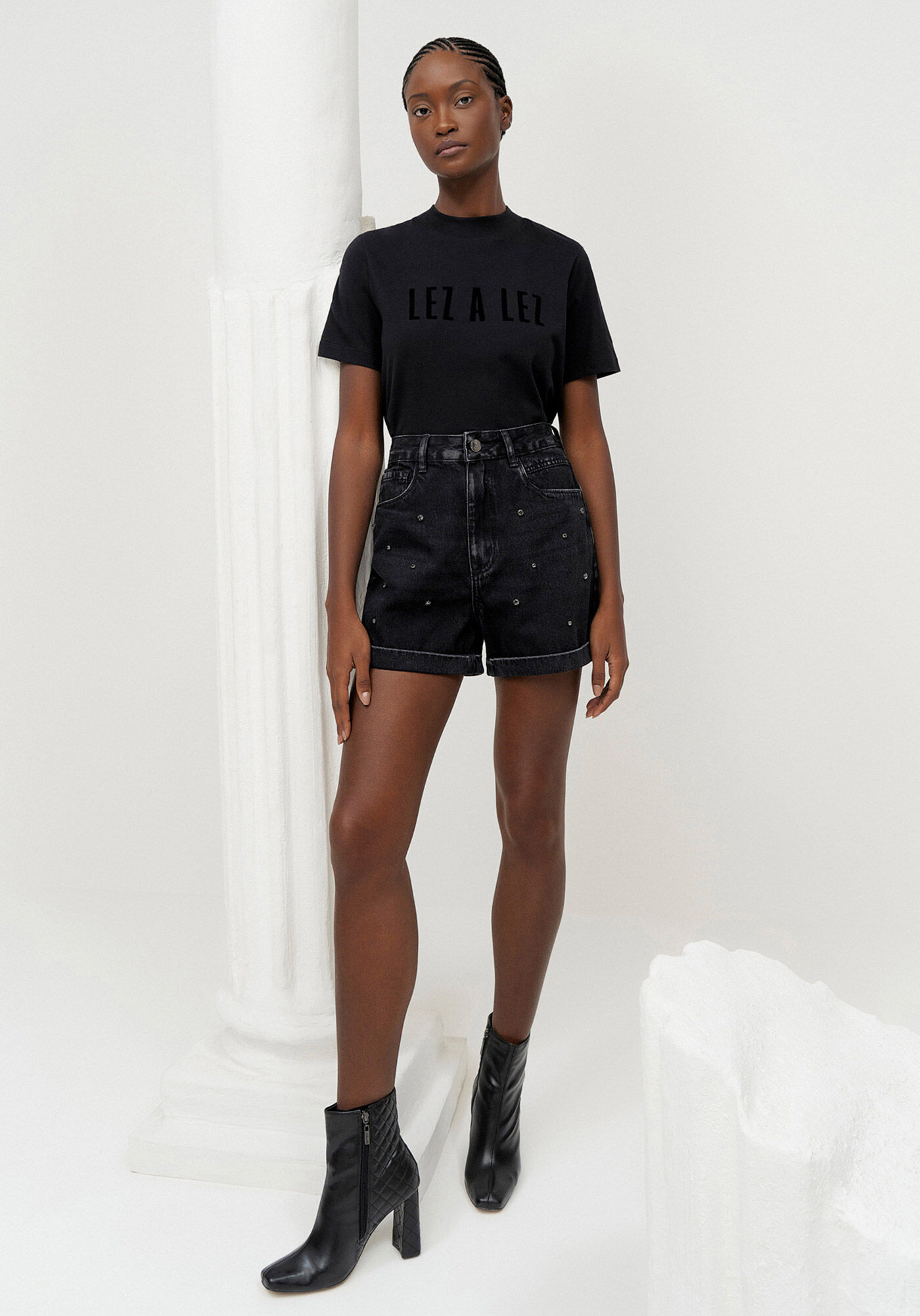 T-shirt em Malha Prime com Estampa Aveludada, PRETO REATIVO, large.