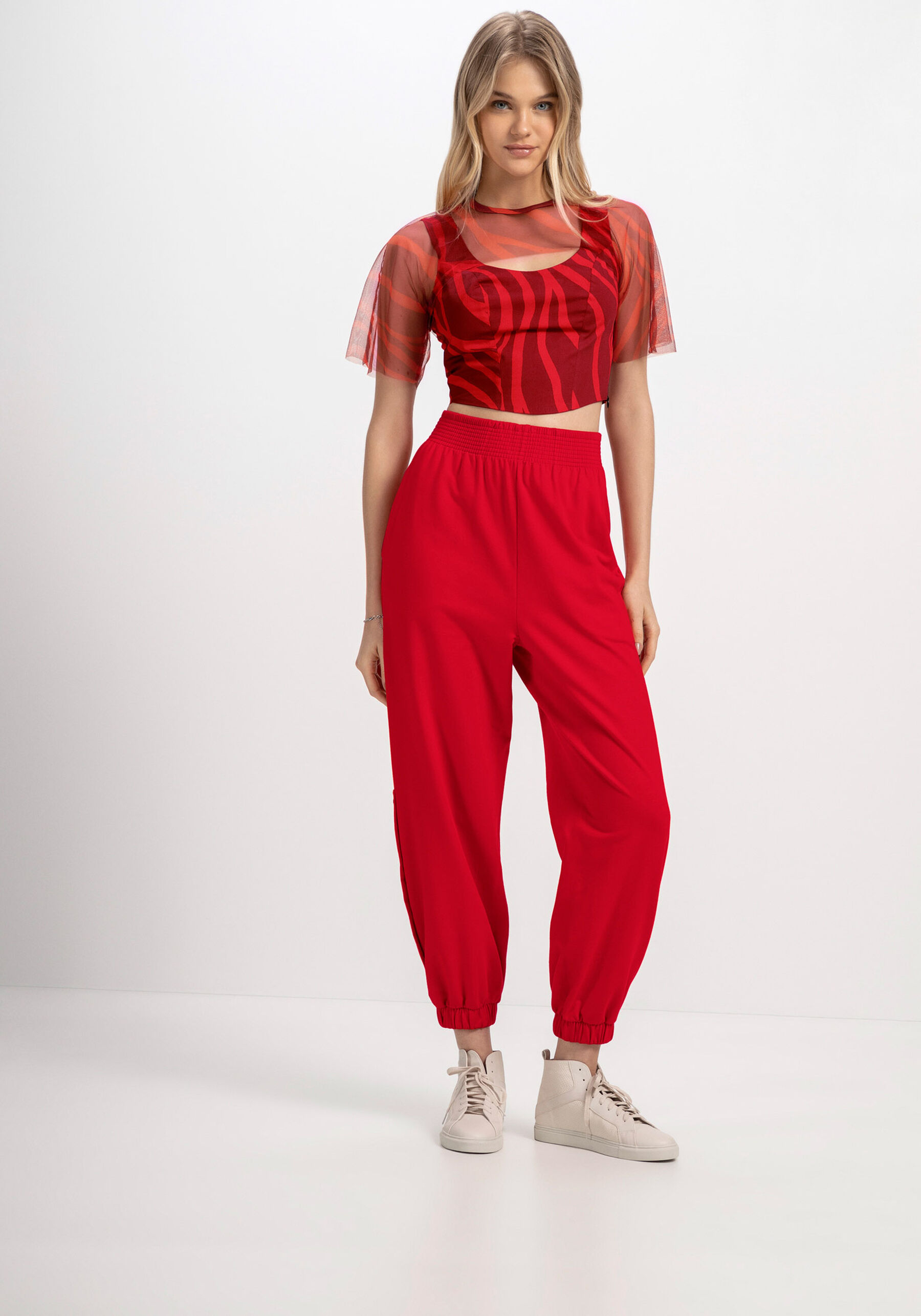 Calça Jogging com Botões Laterais, . Calça Jogging com Botões Laterais, , large.