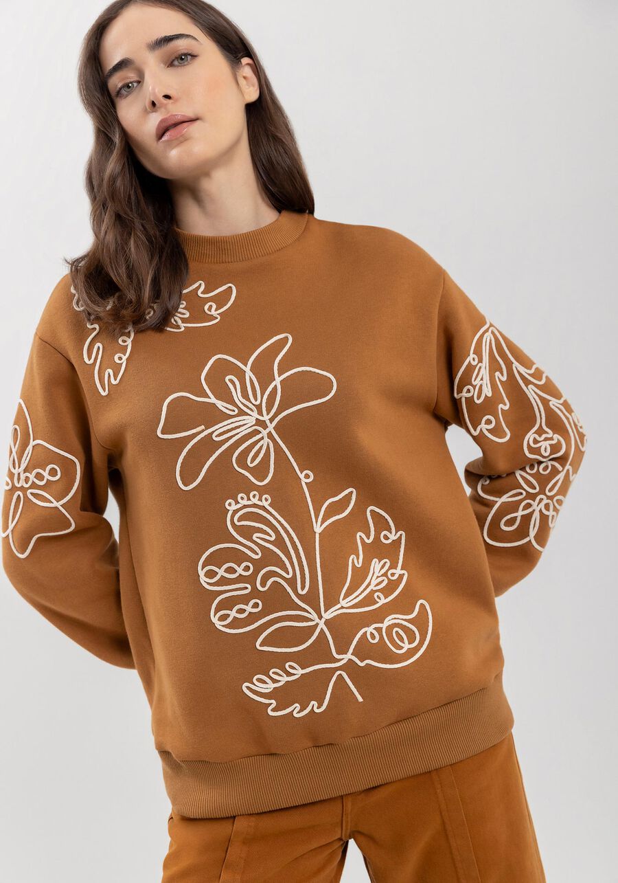 Blusão Em Moletom Com Bordados Em Alto Relevo, . Blusão Em Moletom Com Bordados Em Alto Relevo, , large.