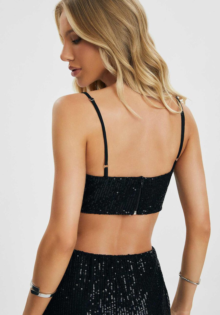 Top Paetês com Alças, . Top Paetês com Alças, , large.