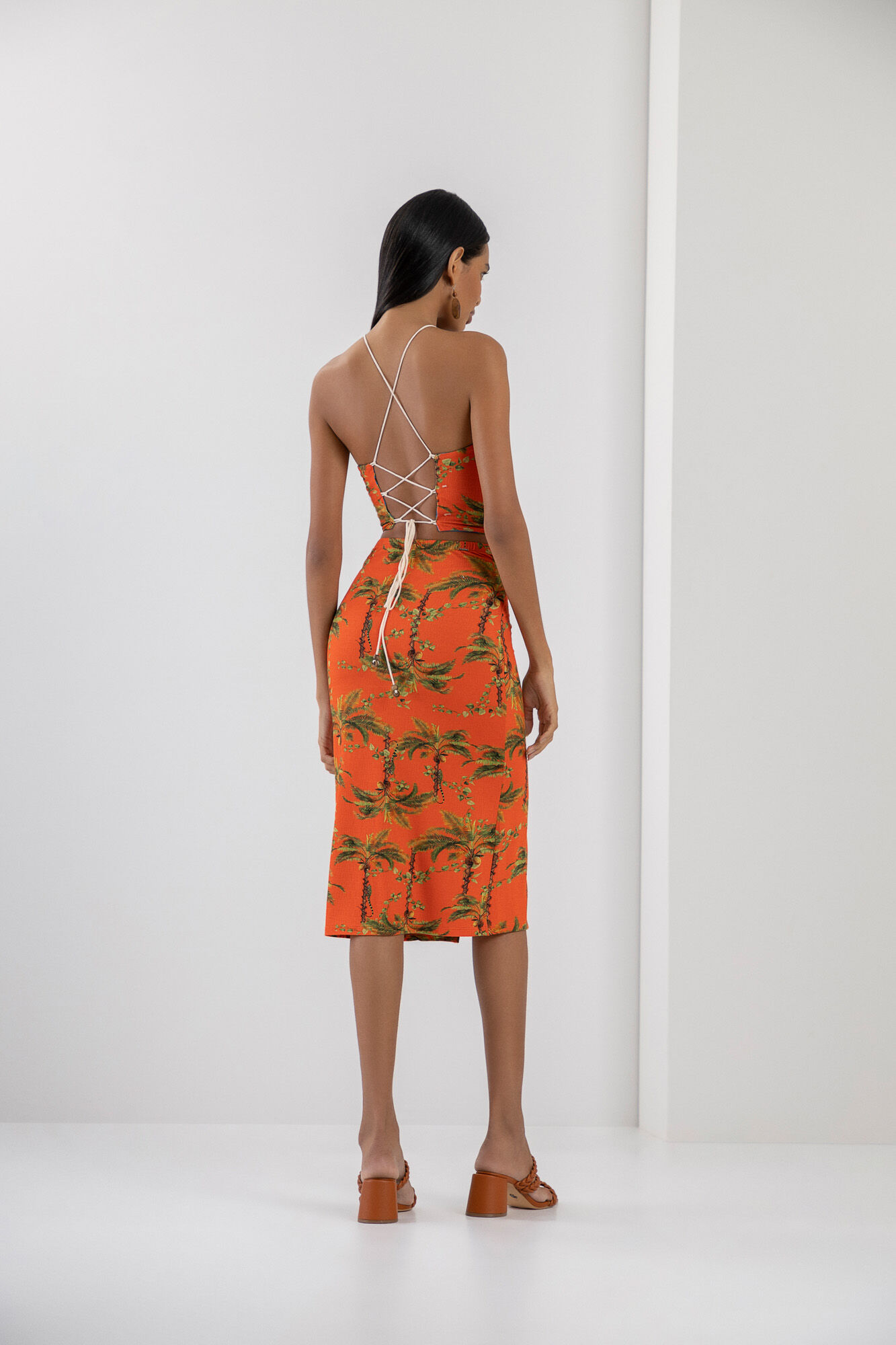 Blusa Estampada com Amarra&ccedil;&atilde;o Costas Dupla Face, , large.