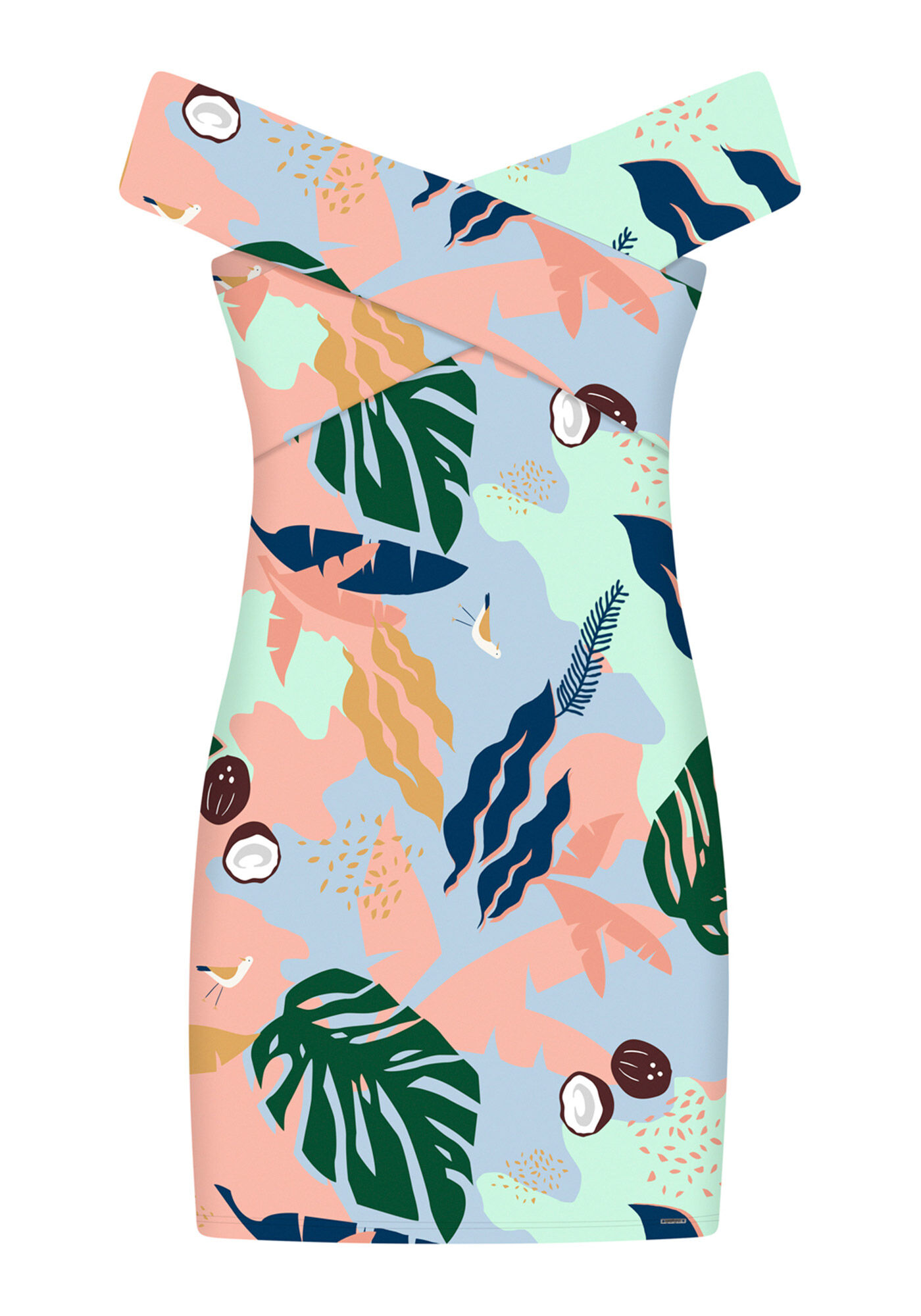 Vestido Transpassado Estampa, VENTURA, large.