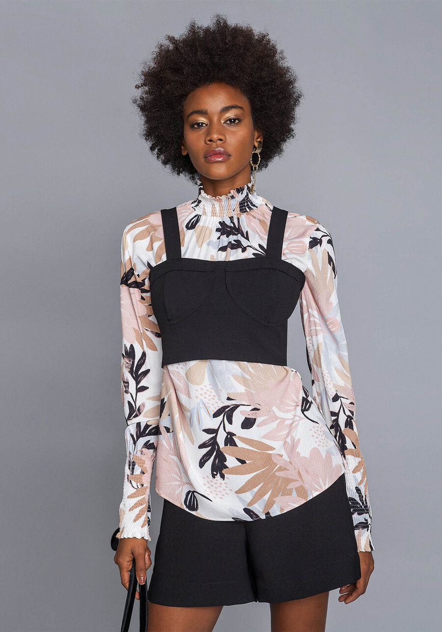 Blusa com Sobreposição Top, . Blusa com Sobreposição Top, , large.