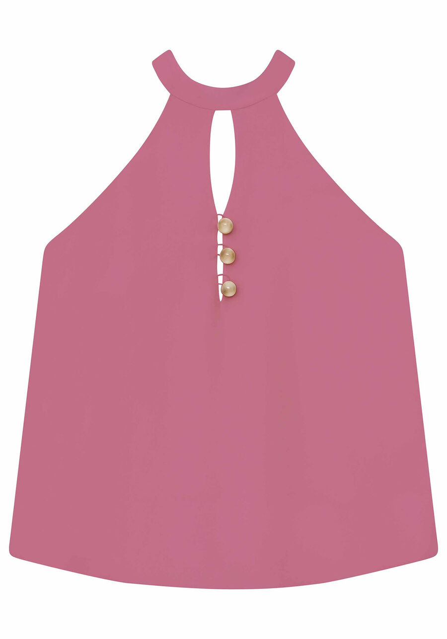Blusa com Botões Seda, . Blusa com Botões Seda, , large.
