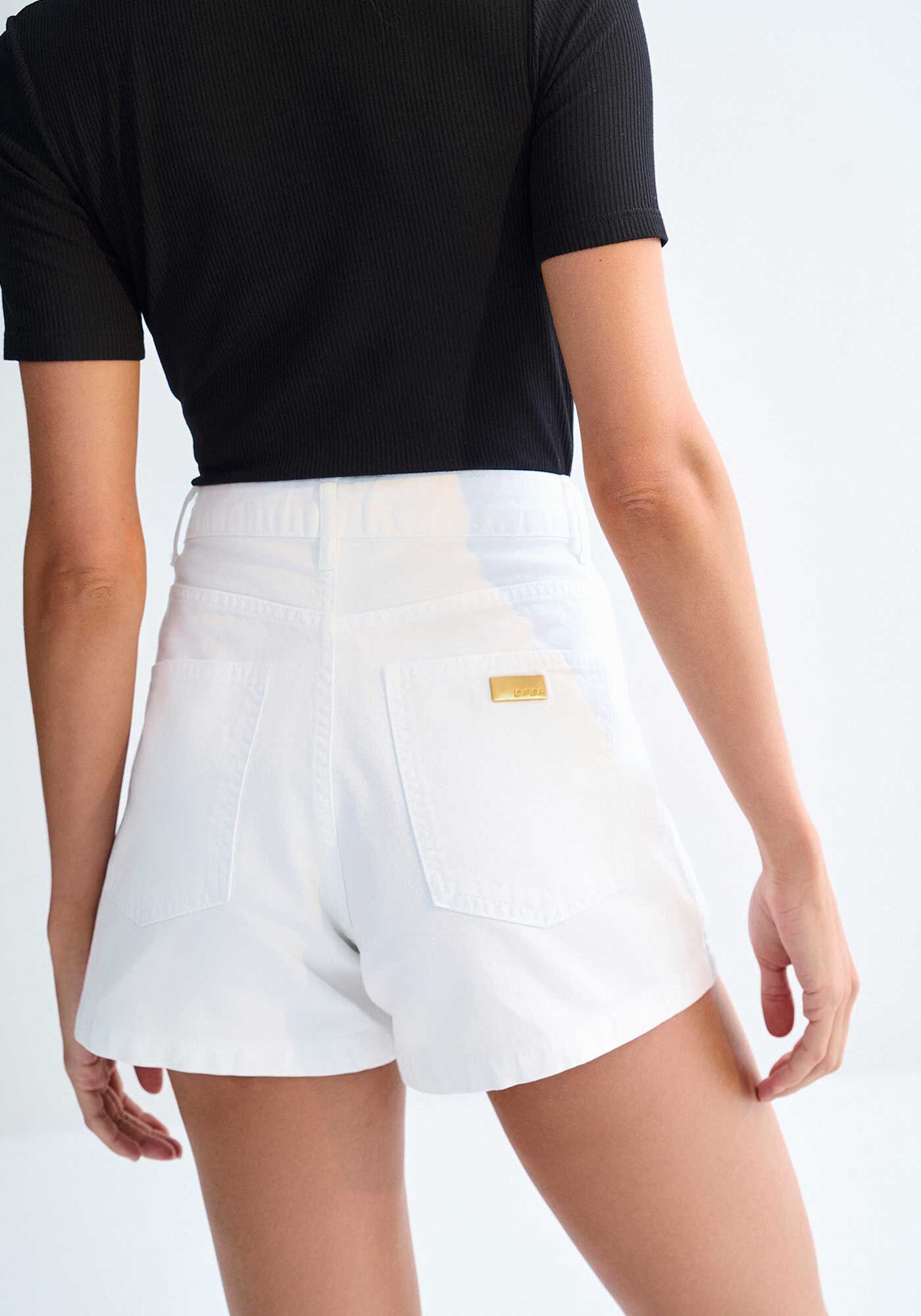 Shorts boyfriend cintura alta top