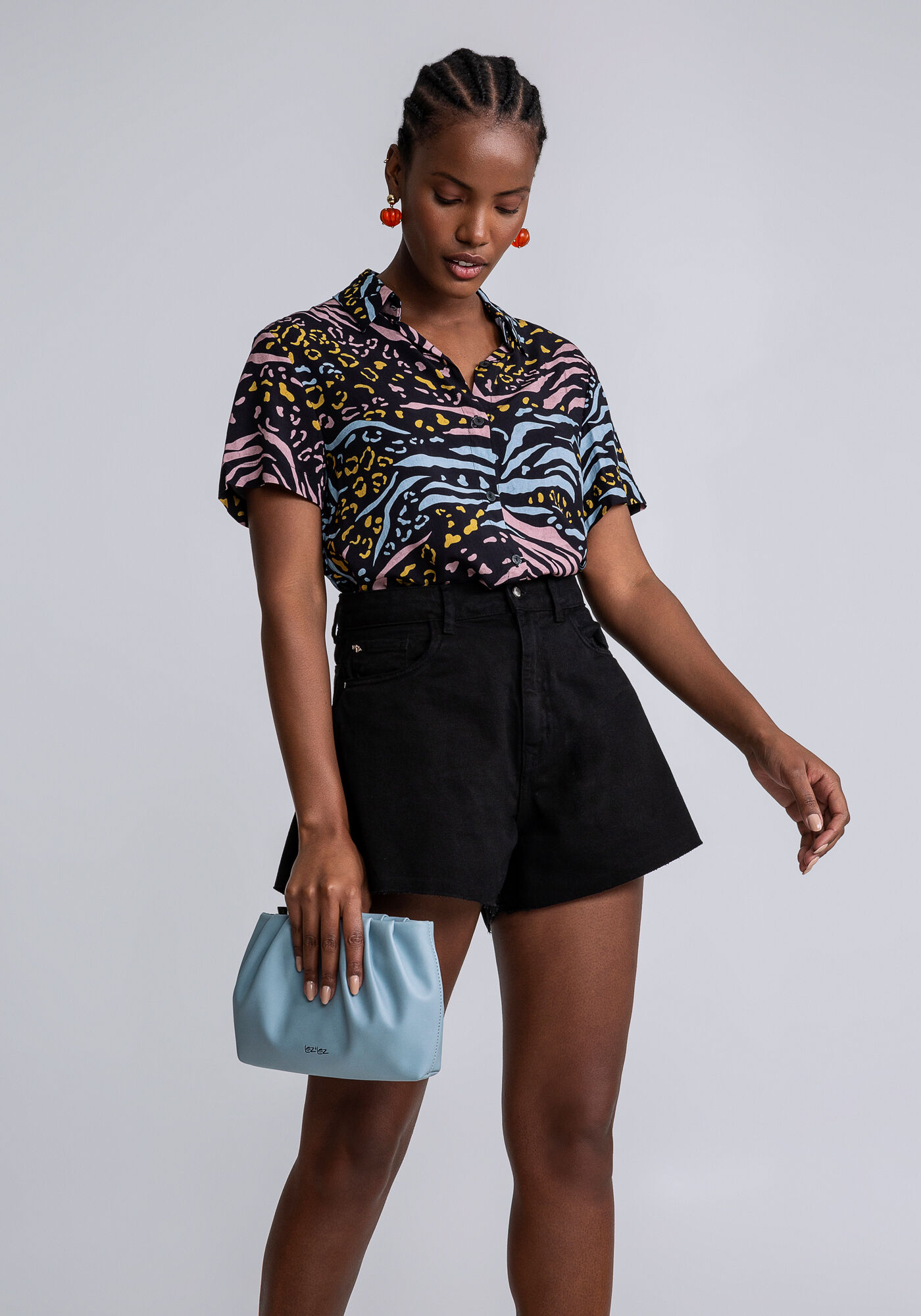 Camisa Manga Curta Estampada, , large.