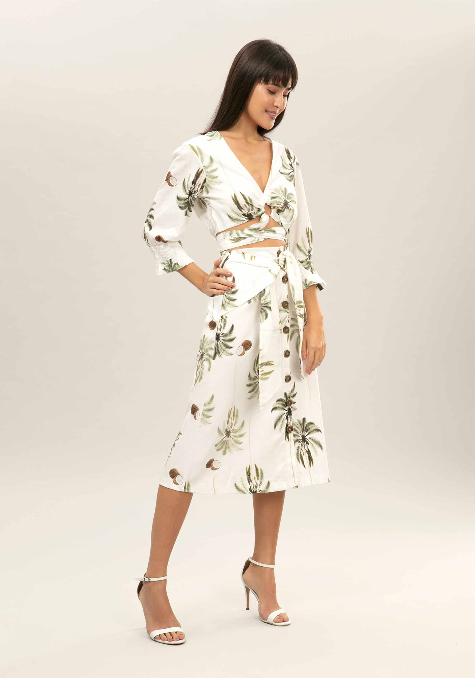 Saia Mídi Amarração Estampa, . Saia Mídi Amarração Estampa, , large.