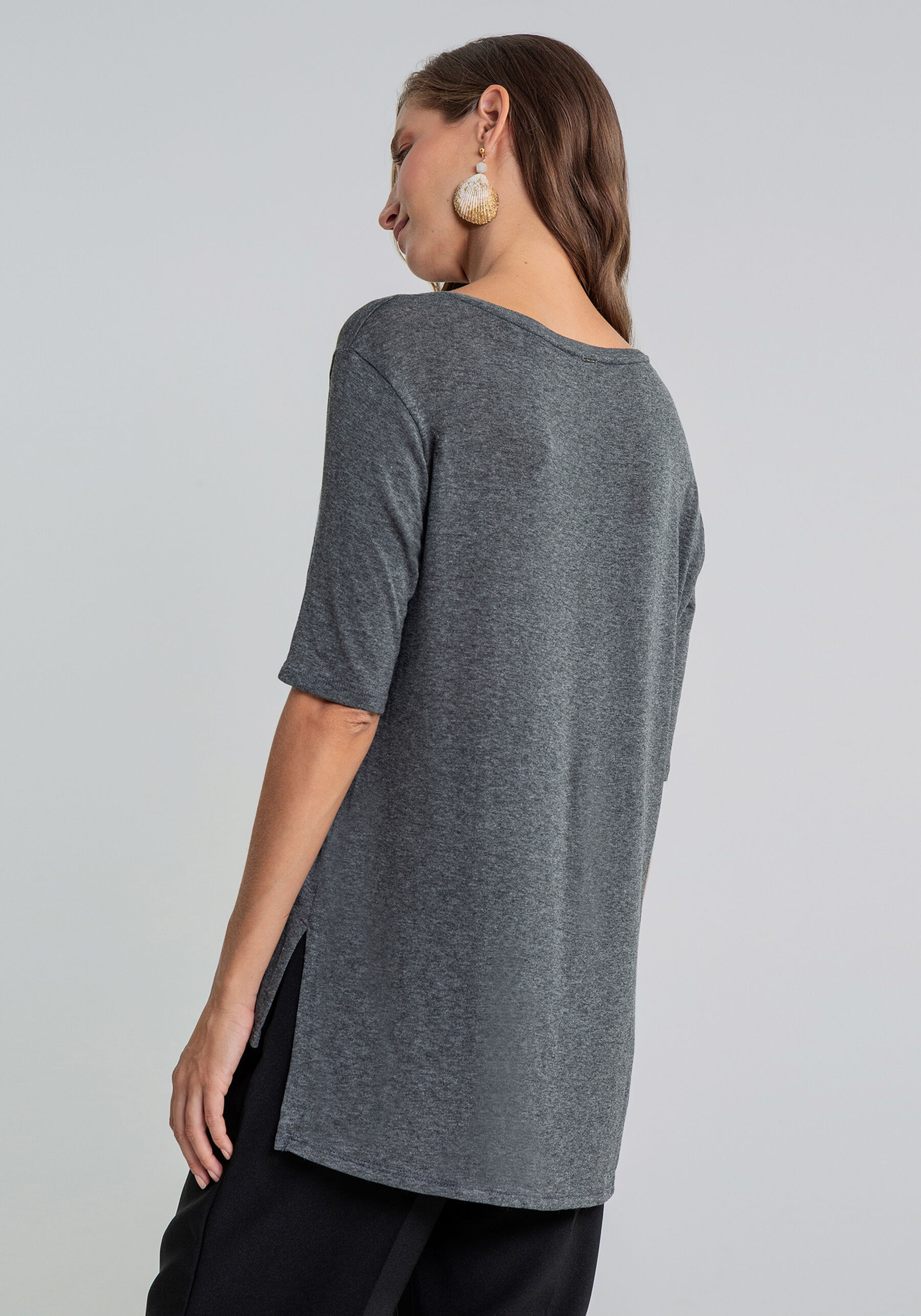 Blusa Decote V Básica, . Blusa Decote V Básica, , large.