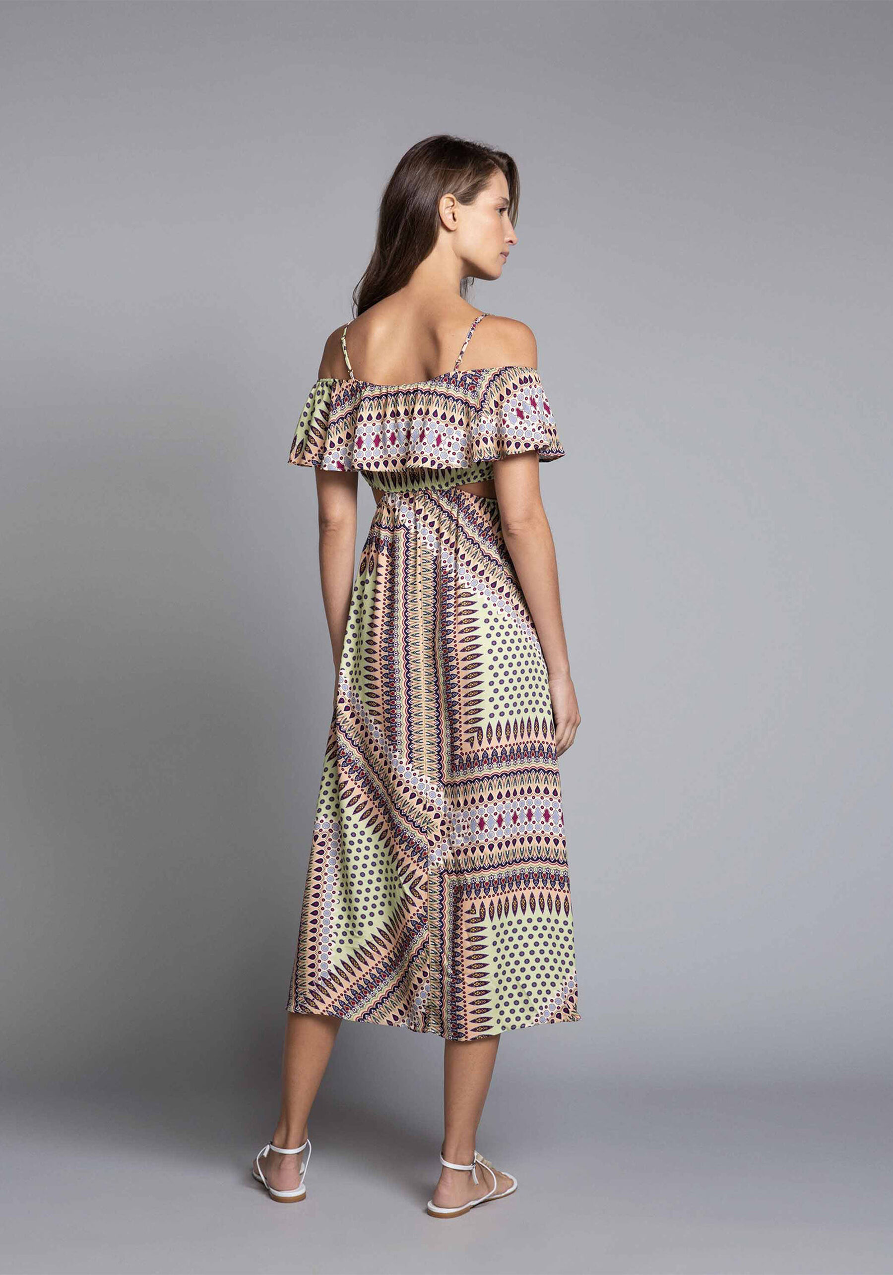 Vestido Mídi Estampa, . Vestido Mídi Estampa, , large.