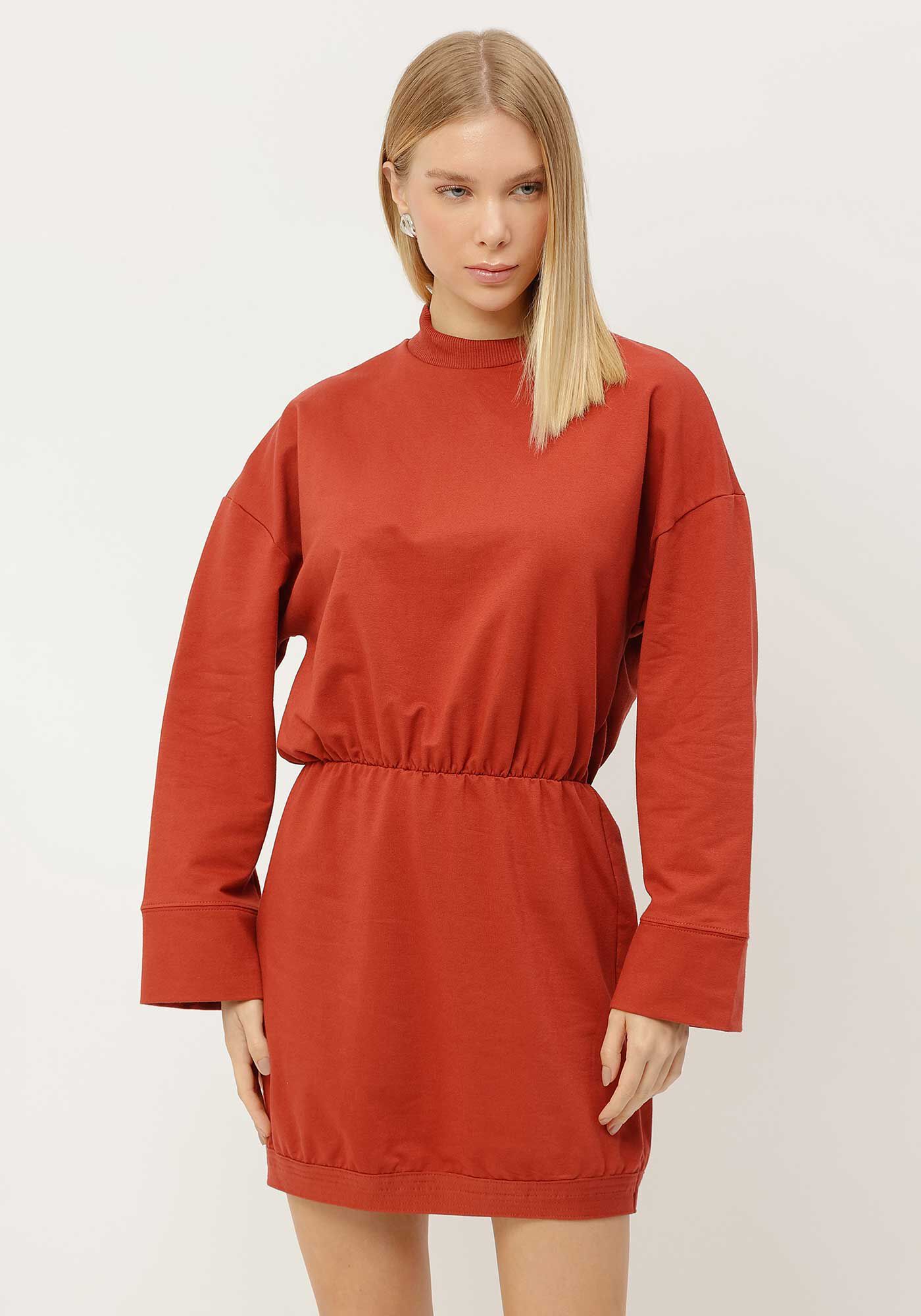 Vestido Curto Manga Longa em Molecotton, , large.