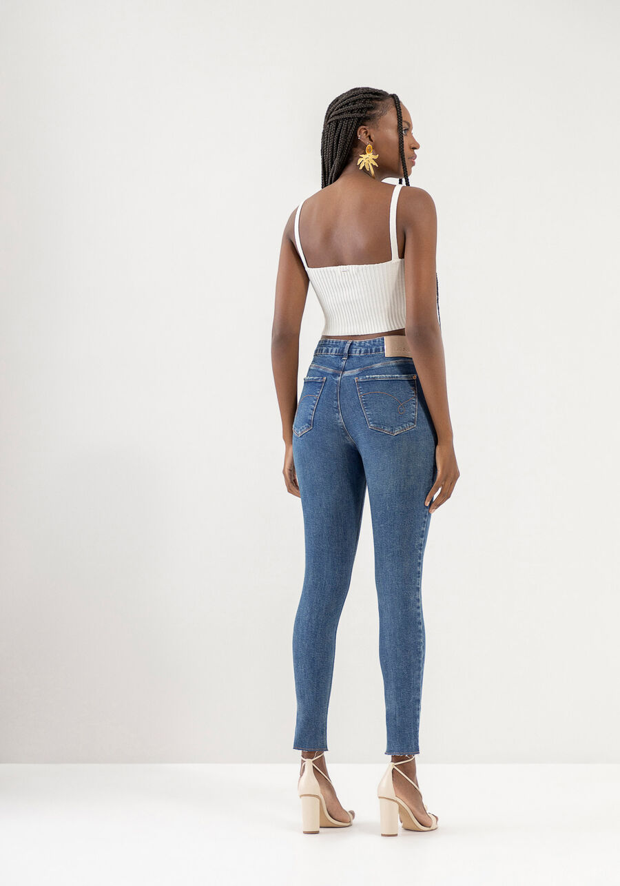 Calça Jeans Skinny Super Alta com Elasticidade, JEANS, large.