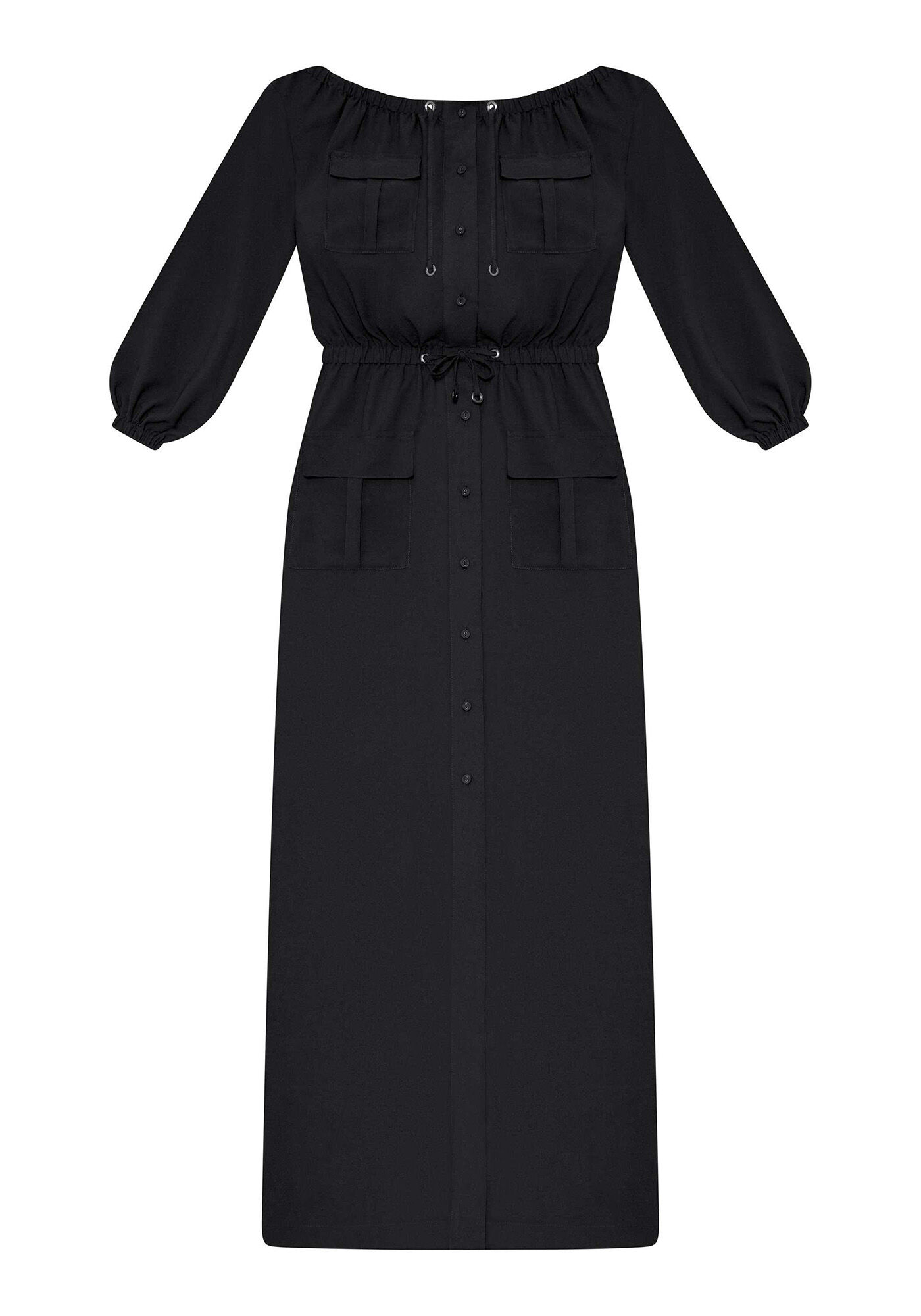 Vestido Longo Manga Longa, , large.