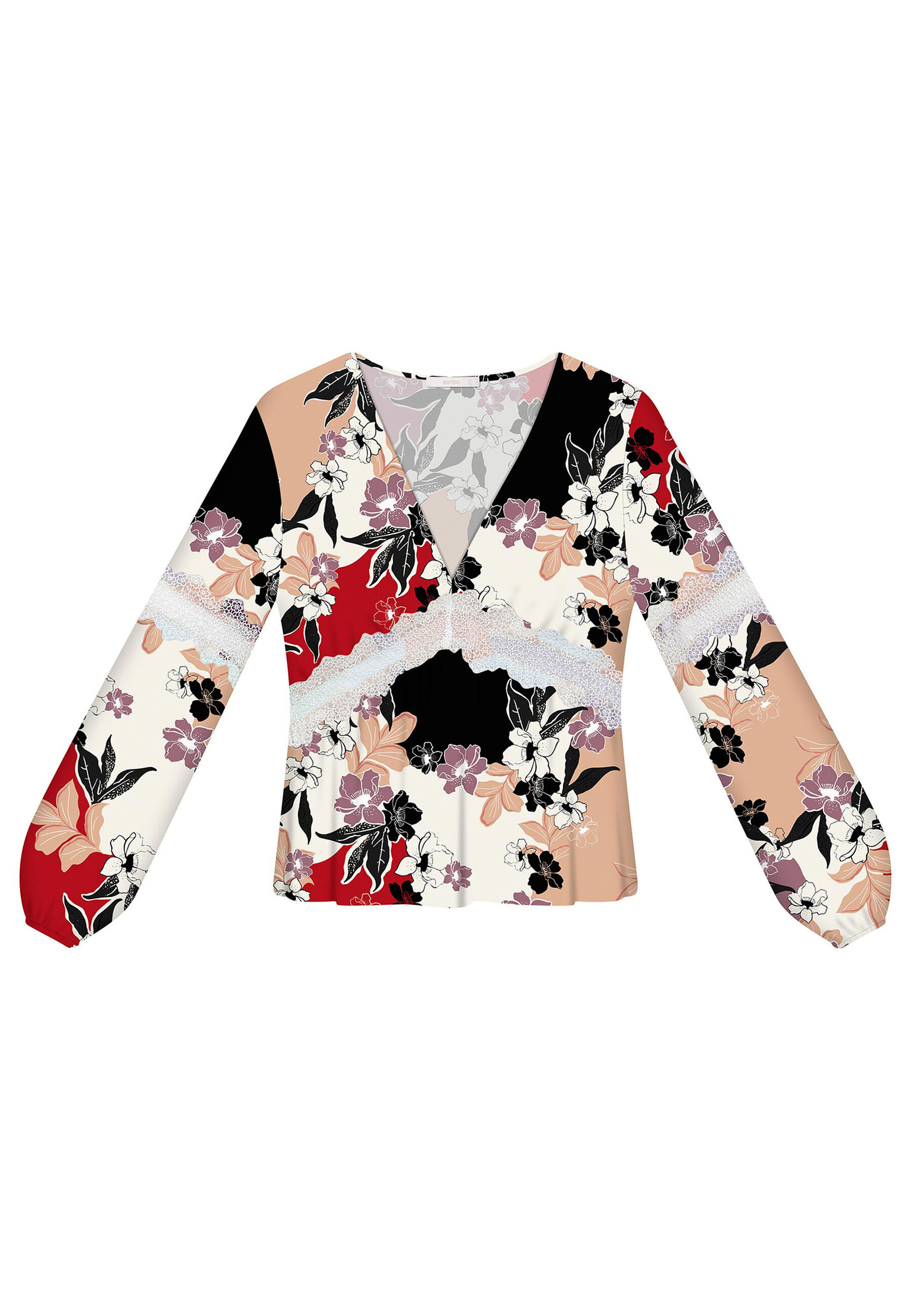 Blusa Manga Longa Recortes Renda, . Blusa Manga Longa Recortes Renda, , large.