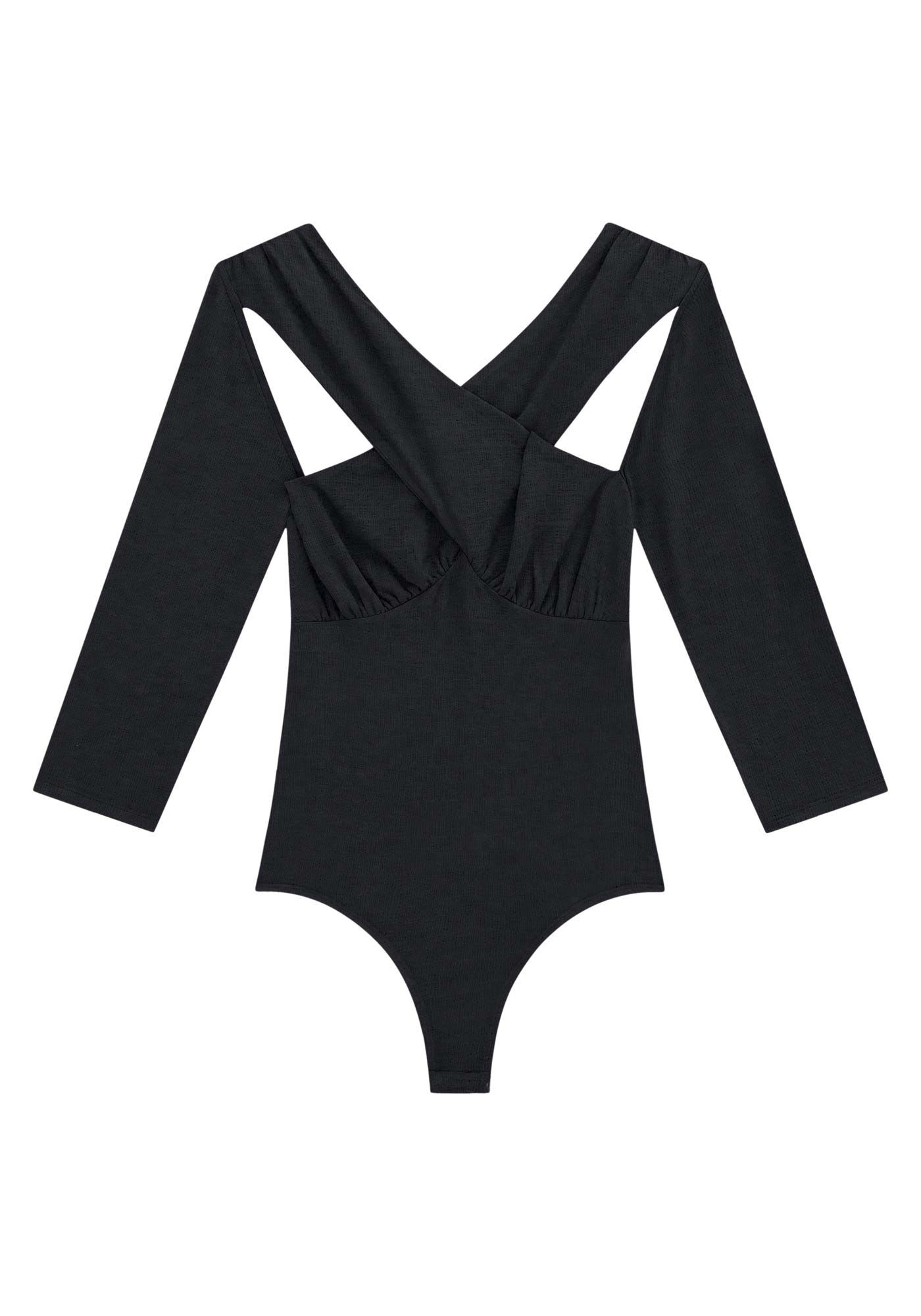 Body Manga 3/4 com Transpasse no Busto, , large.