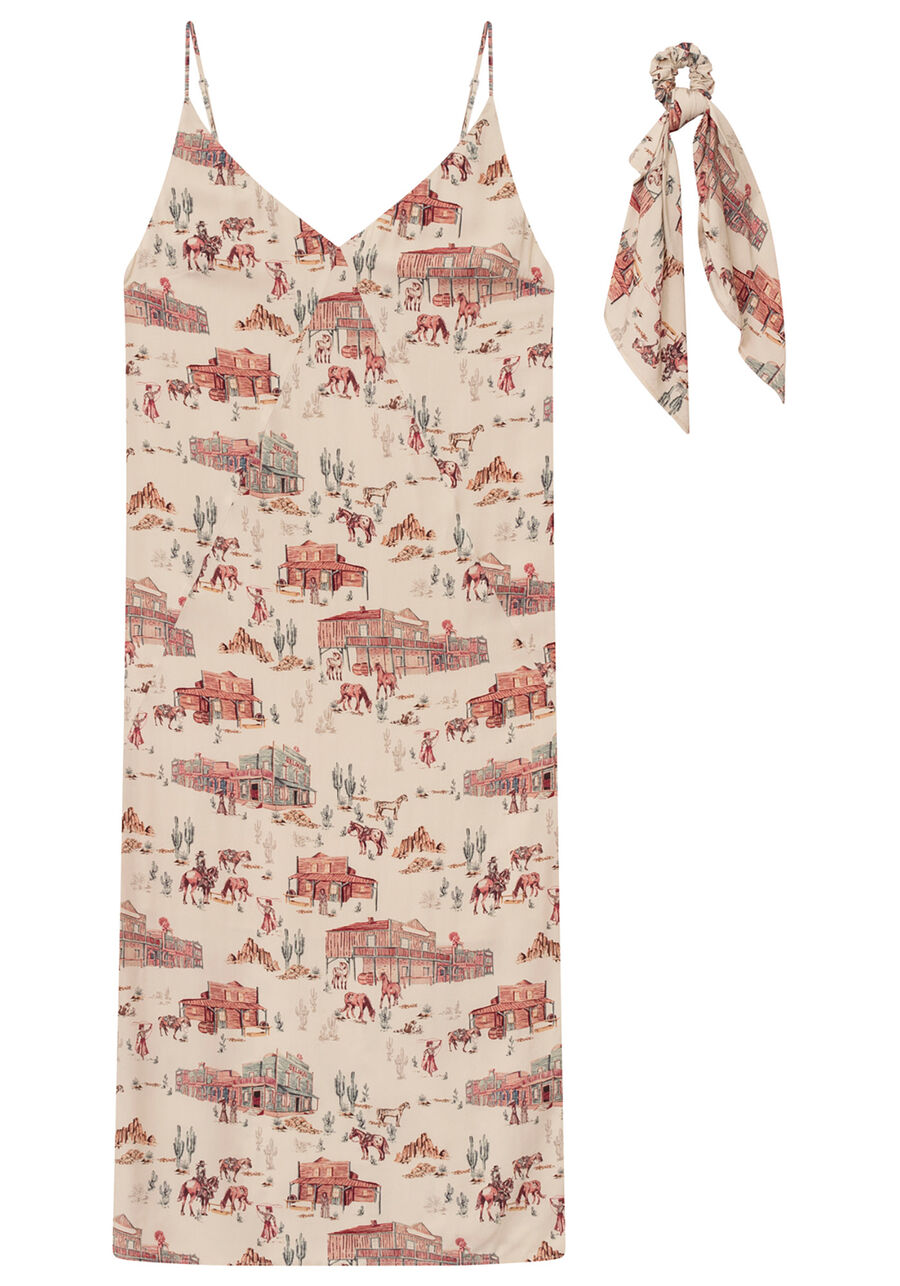 Vestido Mídi com Acessório Tecido, . Vestido Mídi com Acessório Tecido, , large.