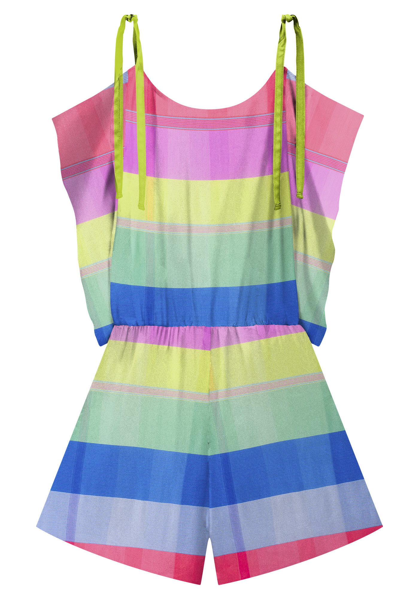 Macac&atilde;o Curto em Viscose com Recorte Ombros, , large.