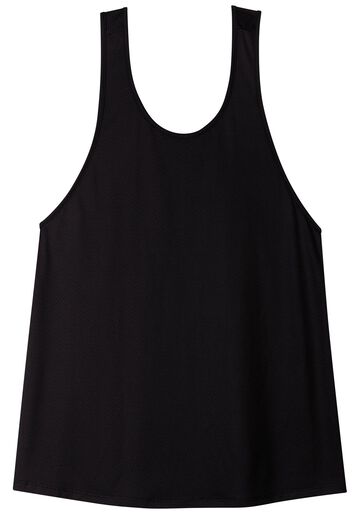 Blusa Regata Nadador Com Decote Redondo Em Dry Fit Move, PRETO. Blusa Regata Nadador Com Decote Redondo Em Dry Fit Move, PRETO, large.