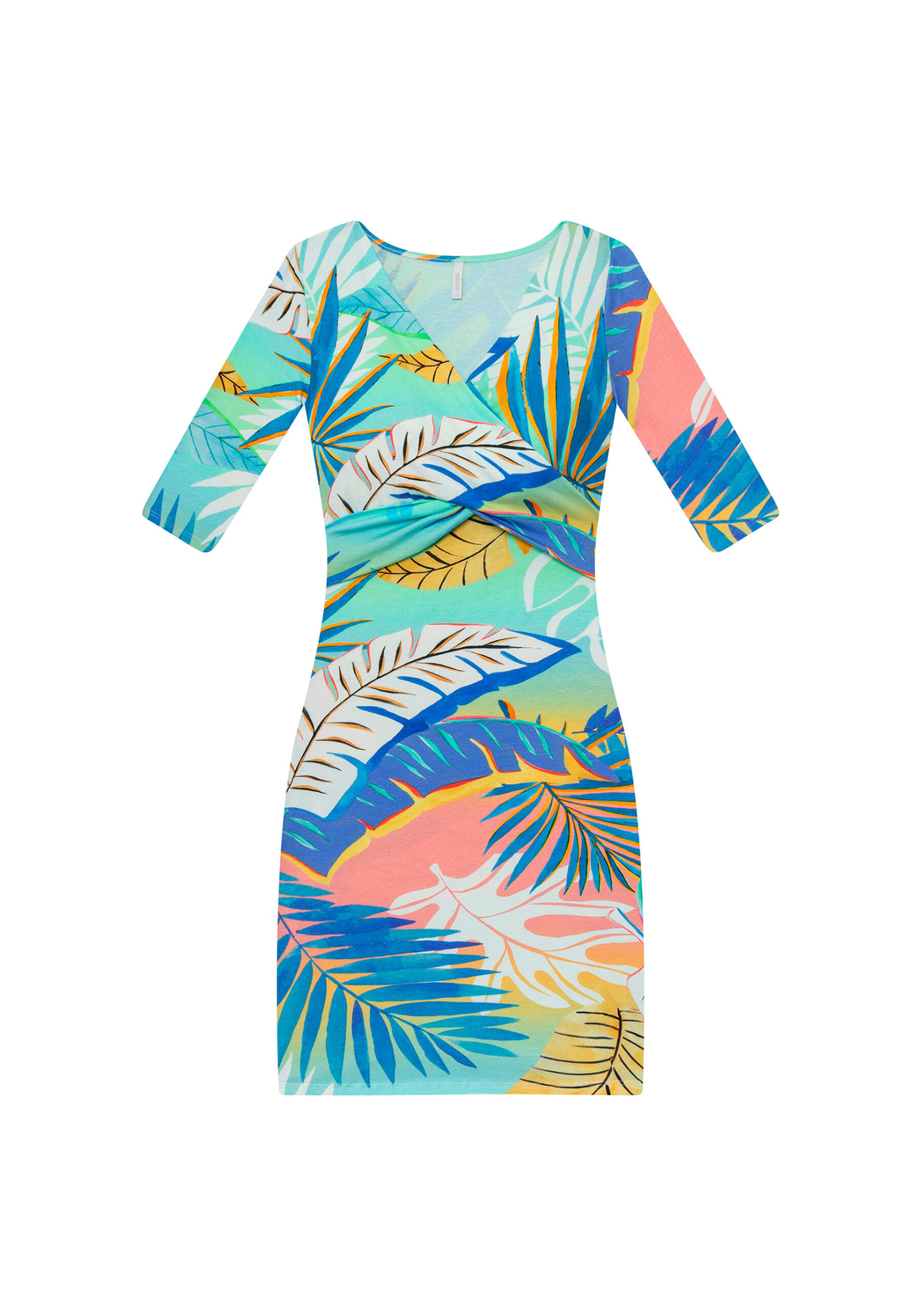 Vestido Manga 3/4 Transpasse, . Vestido Manga 3/4 Transpasse, , large.