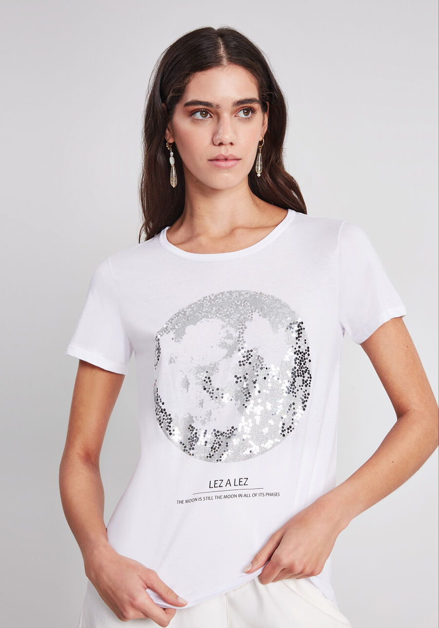 Blusa Manga Curta Estampa Lantejoulas, . Blusa Manga Curta Estampa Lantejoulas, , large.