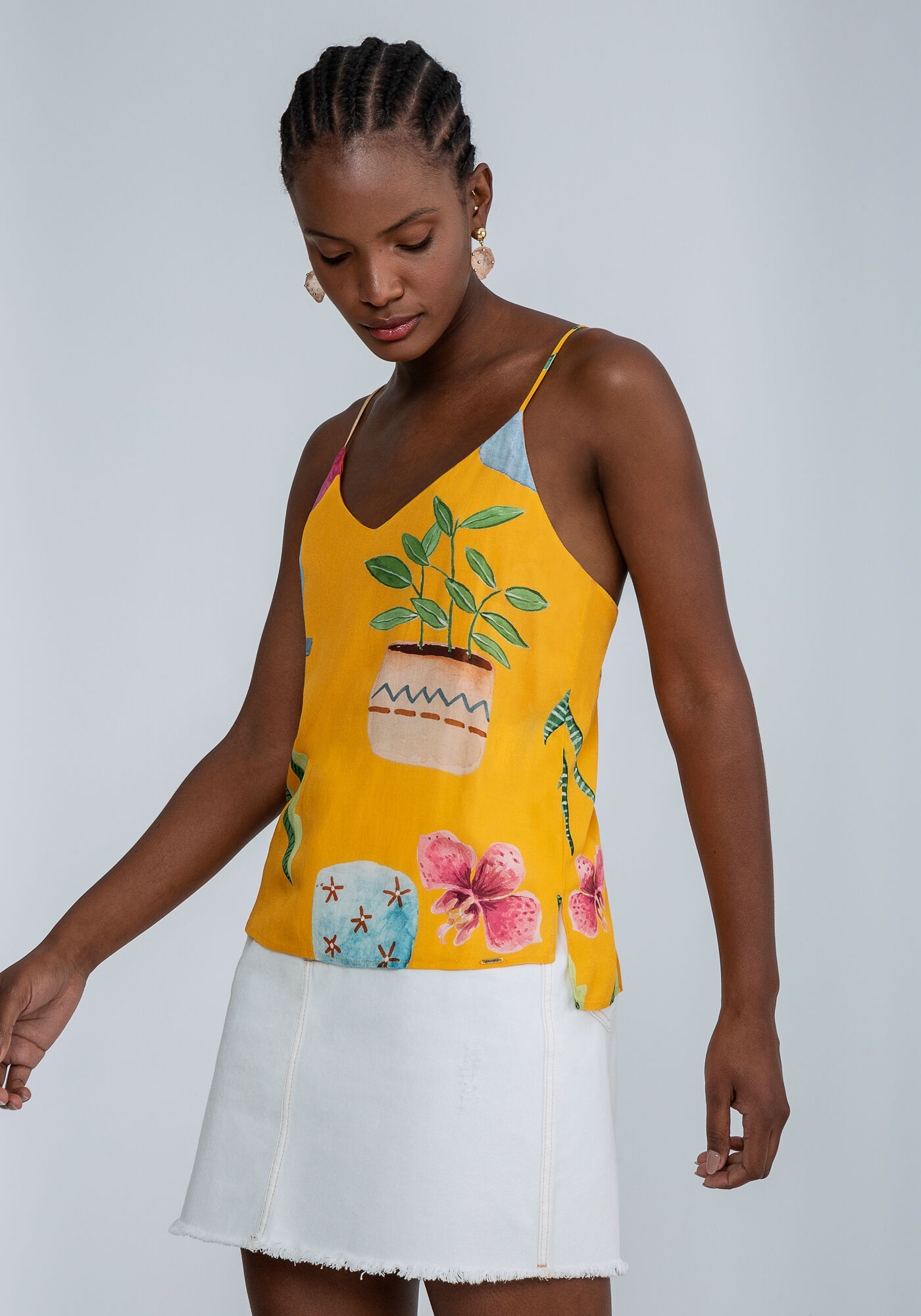 Blusa Al&ccedil;as Detalhe Costas Estampa, , large.