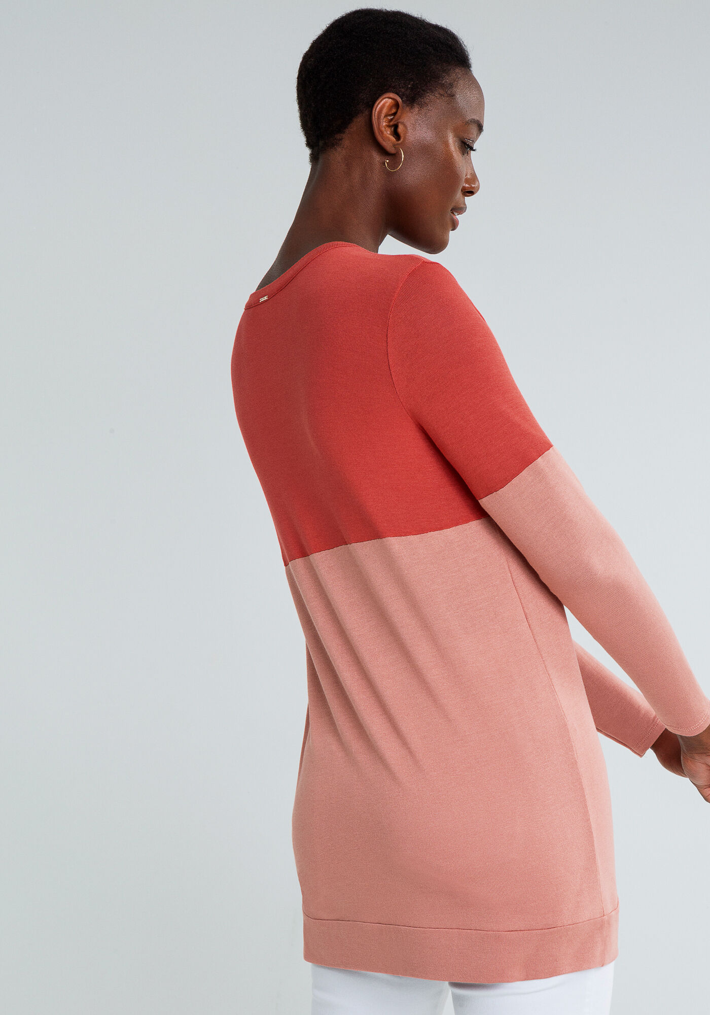 Cardigan Boyfriend Bicolor, ROSA, large.