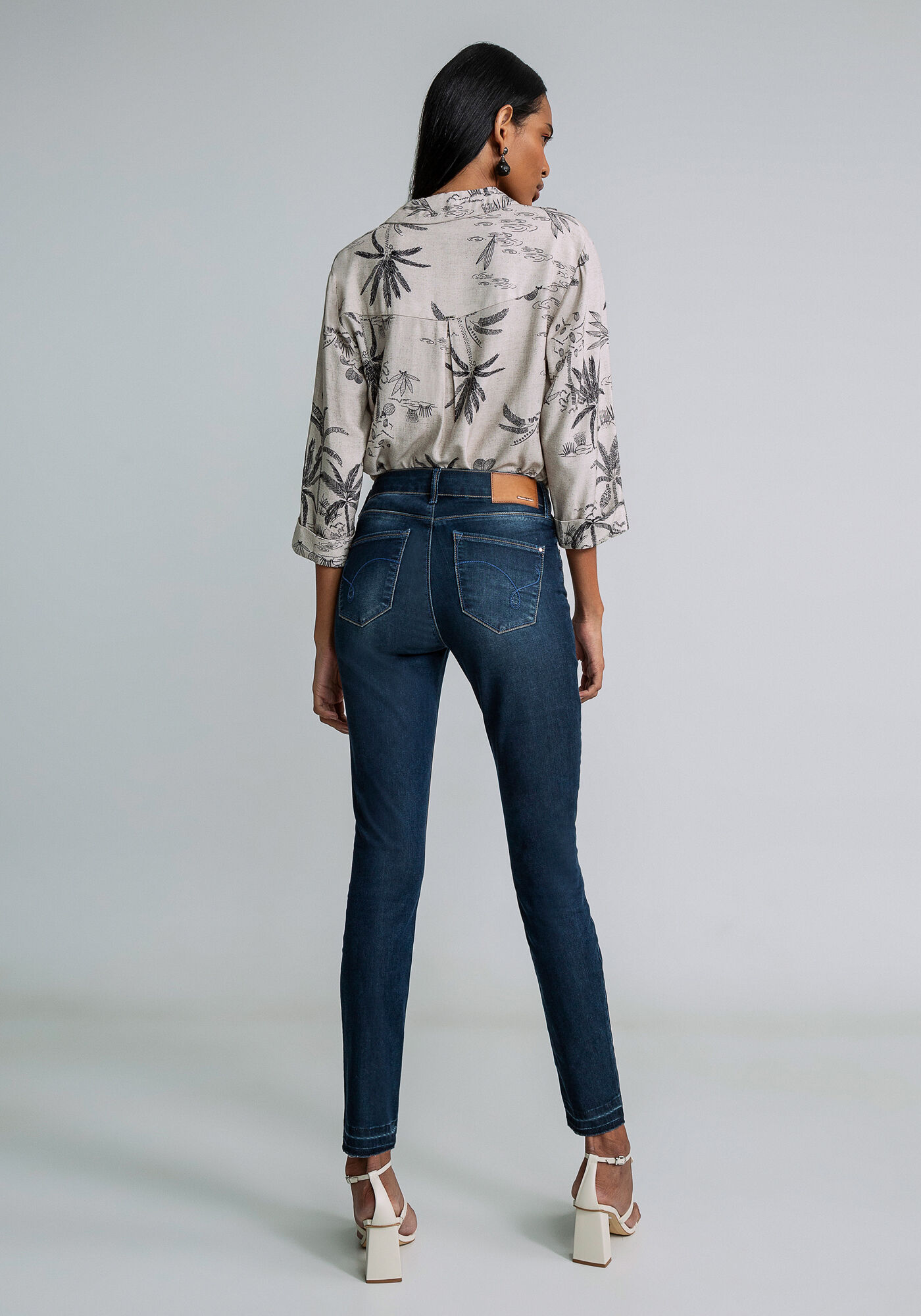 Cal&ccedil;a Jeans Skinny Cropped Bali Elastic, JEANS, large.